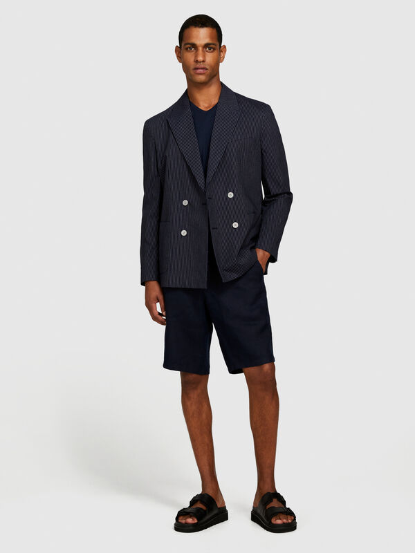 Bermudas 100% linho - calças calções para homem | Sisley