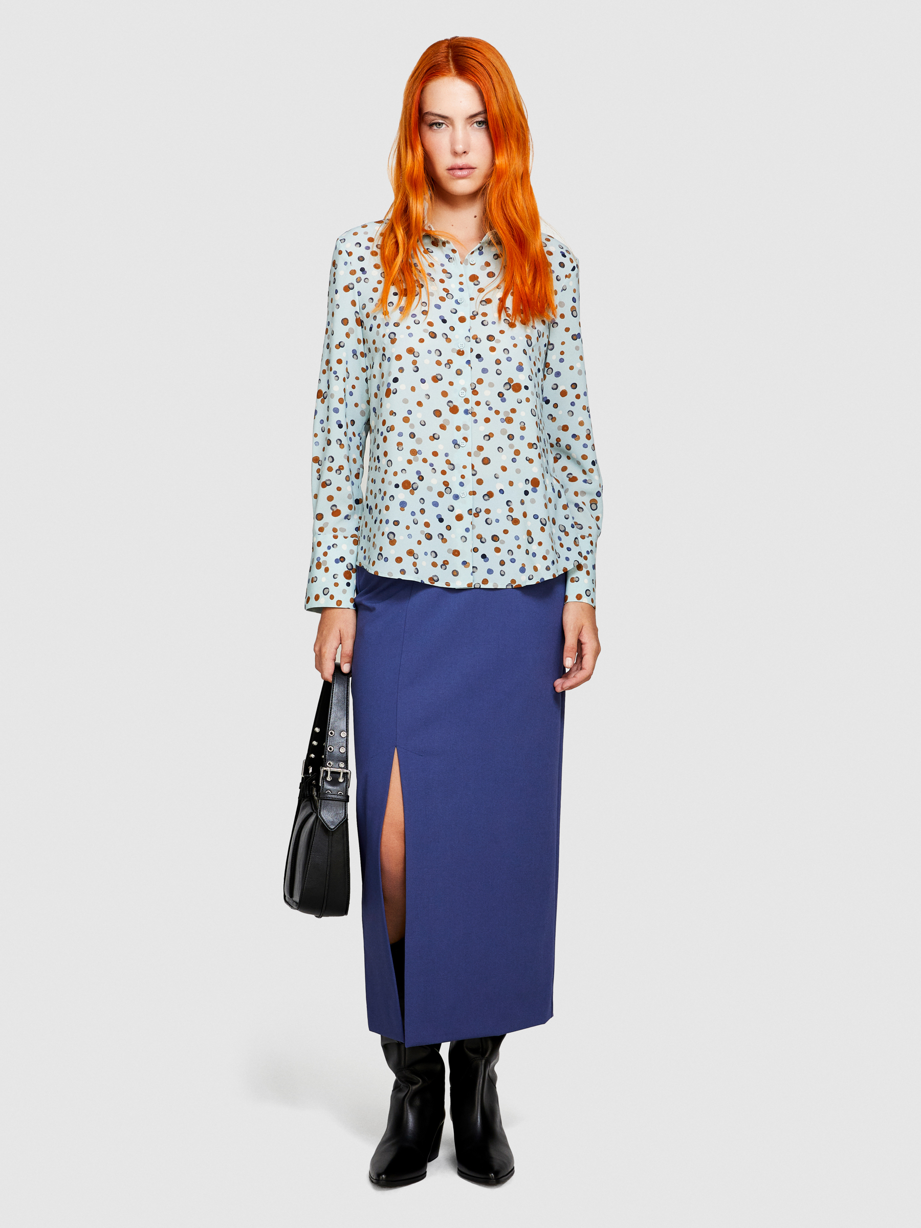 Sisley - Printed Shirt, Woman, Multi-color, Size: L