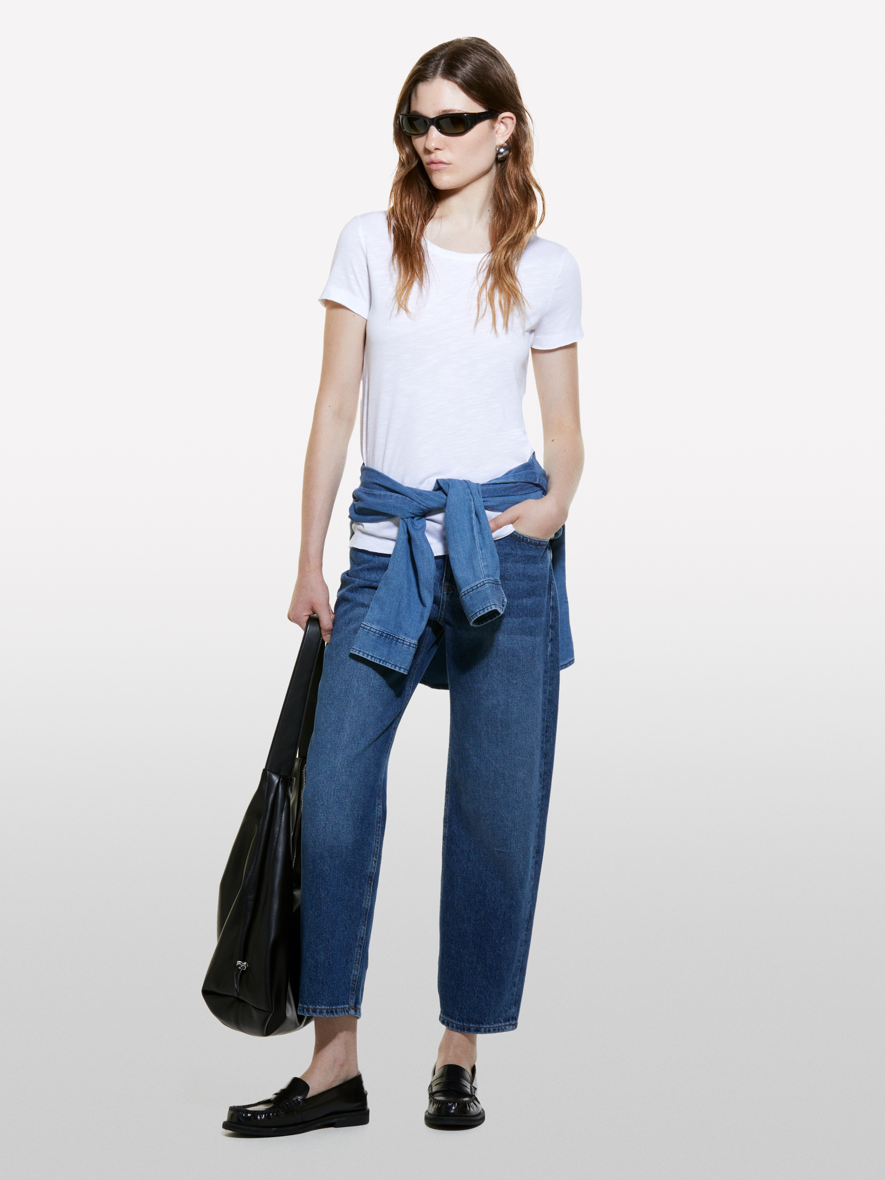 Sisley - T-shirt Blanc À Bords Bruts, Femme, Blanc, Taille: XS