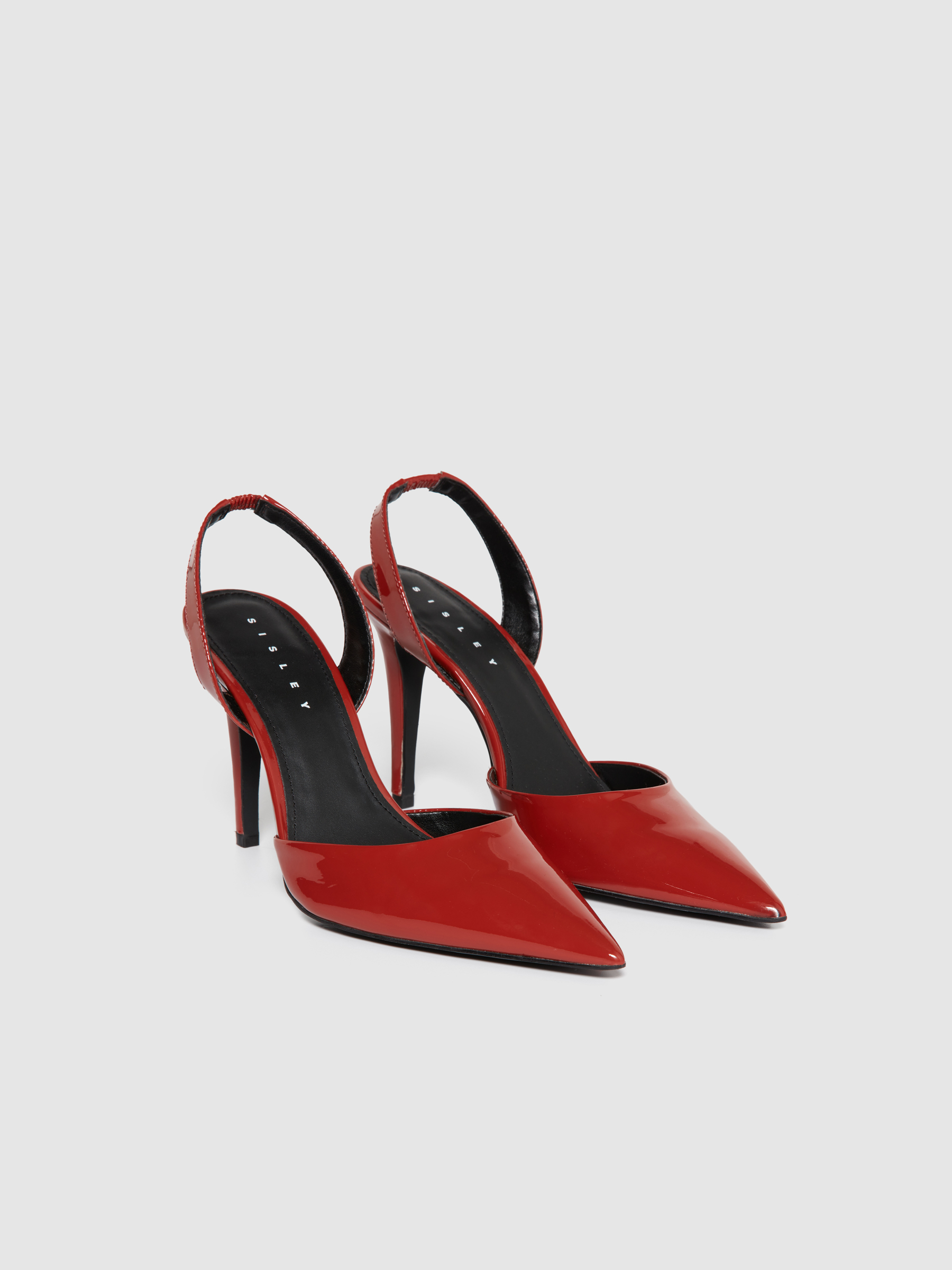 Sisley - Patent Slingbacks, Woman, Red, Size: 37