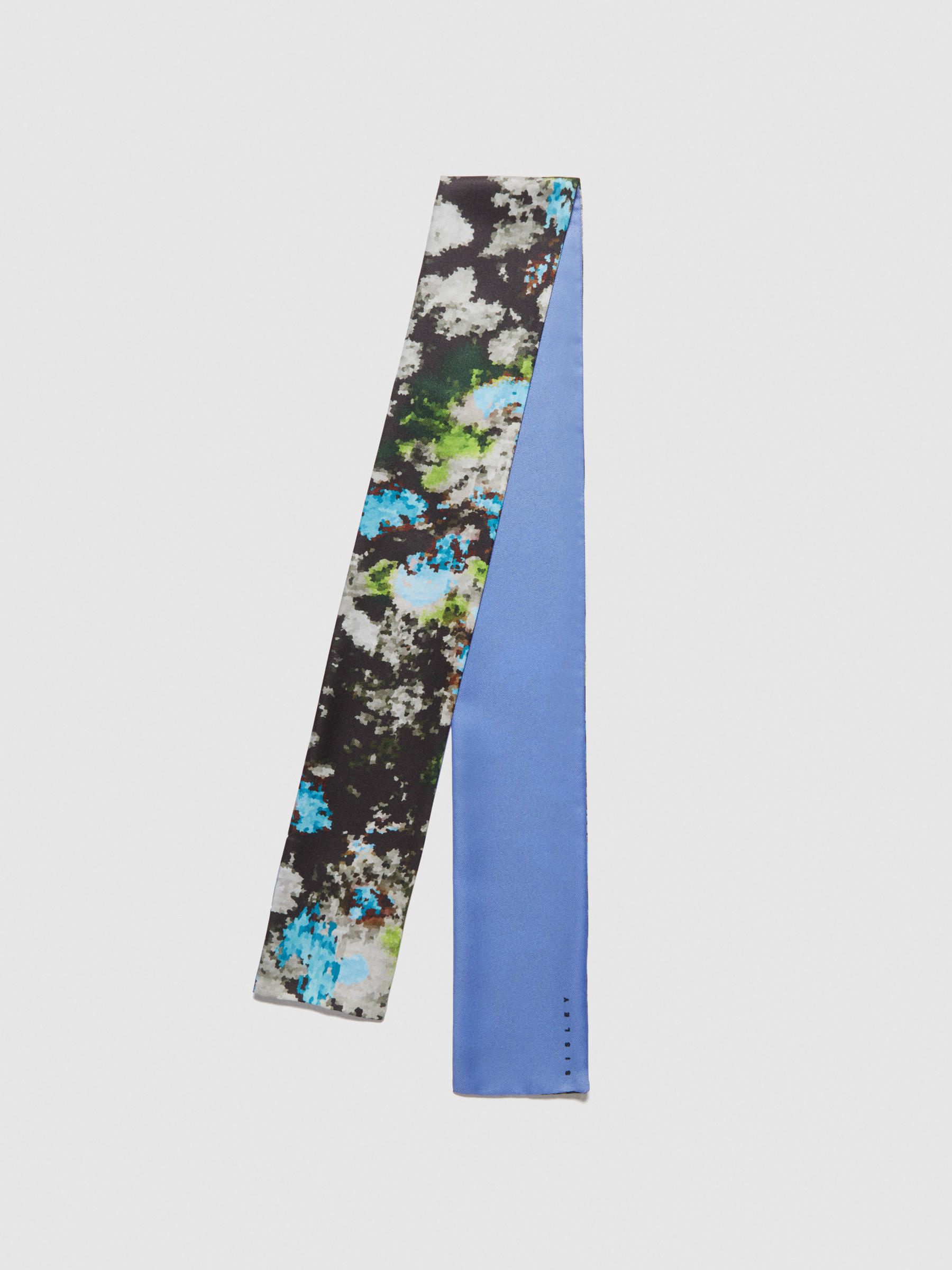 Sisley - Thin Double-faced Scarf, Woman, Blue