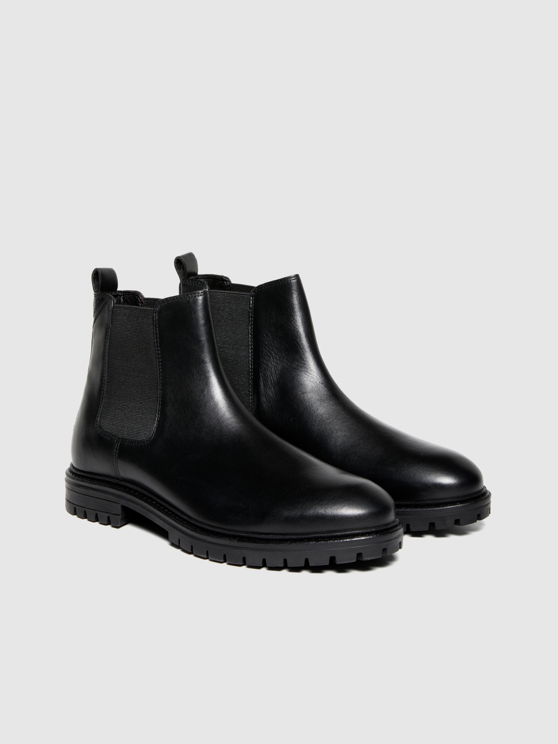 Sisley - Leather Chelsea Boots, Man, Black, Size: 43
