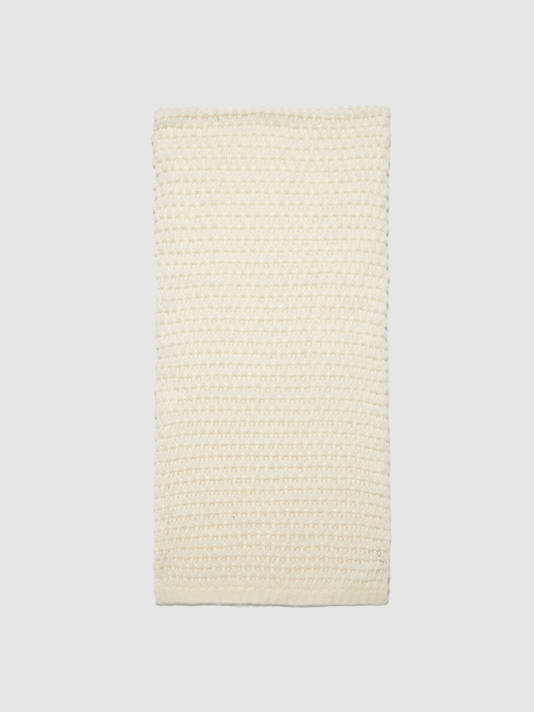 Sisley - 3d Knit Maxi Scarf, Woman, White