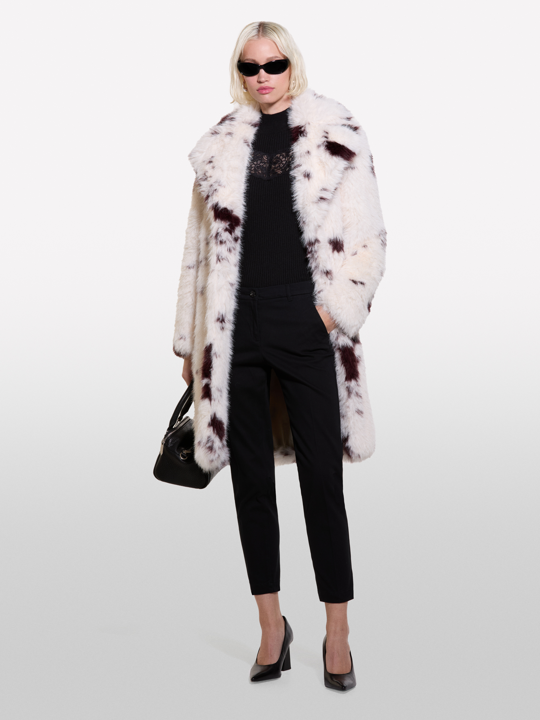 Sisley - Pantalon Chino Noir De Type Cigarette, Femme, Noir, Taille: 50