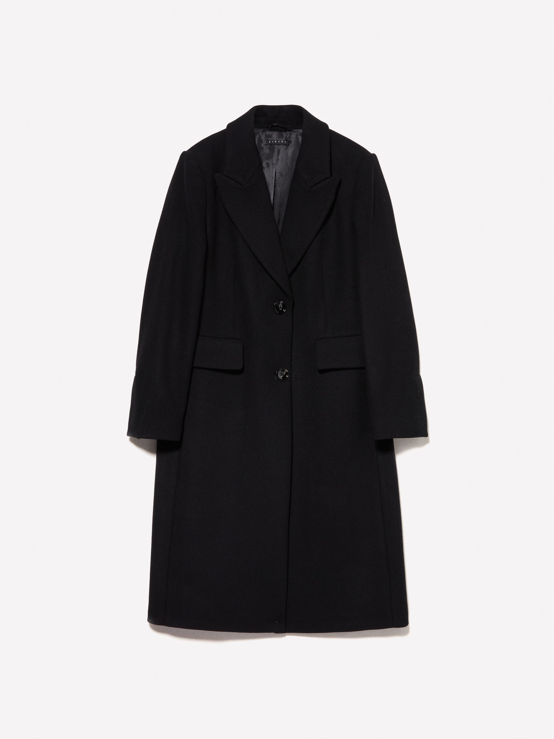 Sisley - Manteau Ajusté Noir, Femme, Noir, Taille: 48