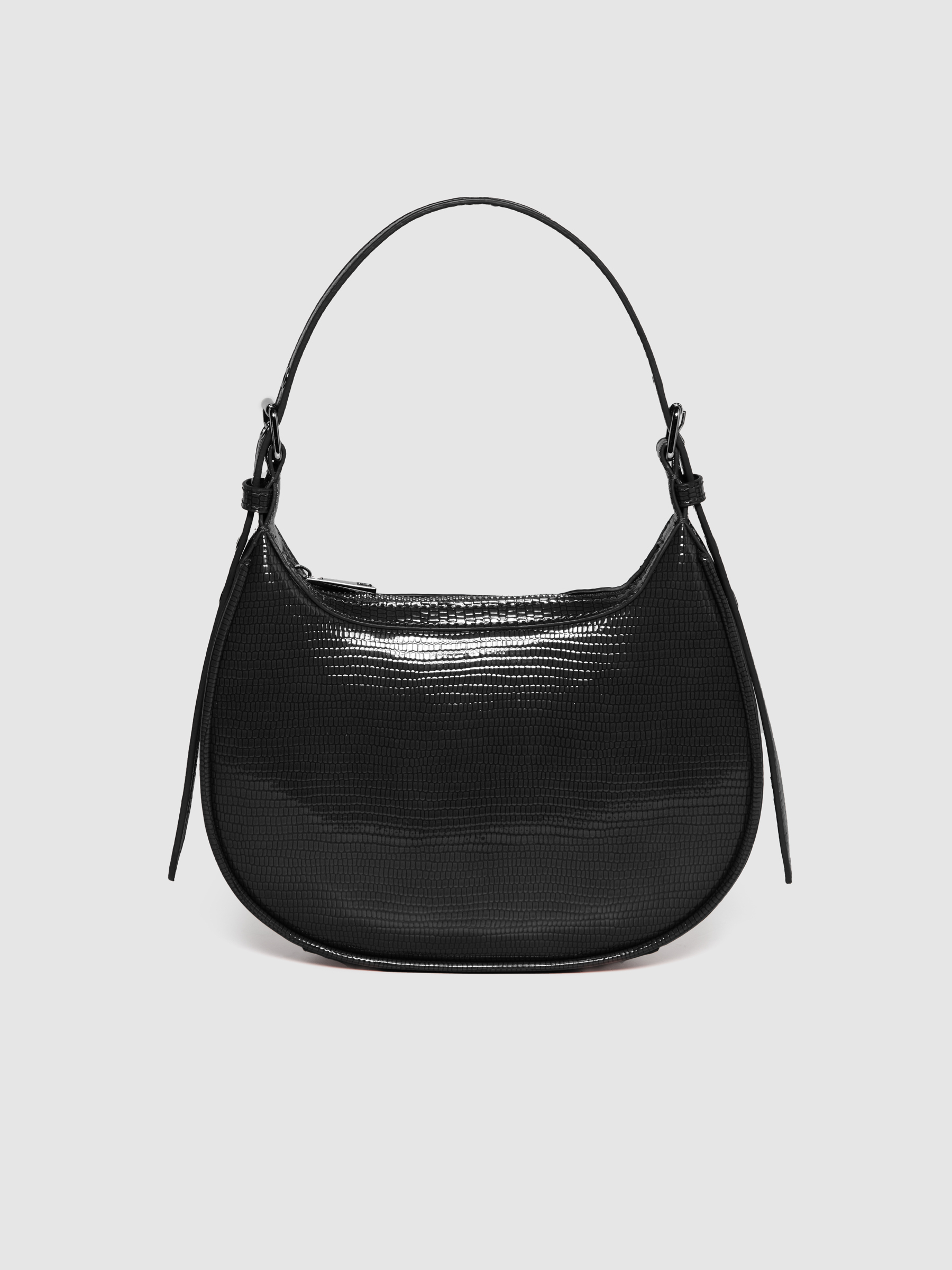 Sisley - Lizard Print Mini Bag, Woman, Black, Size: ST