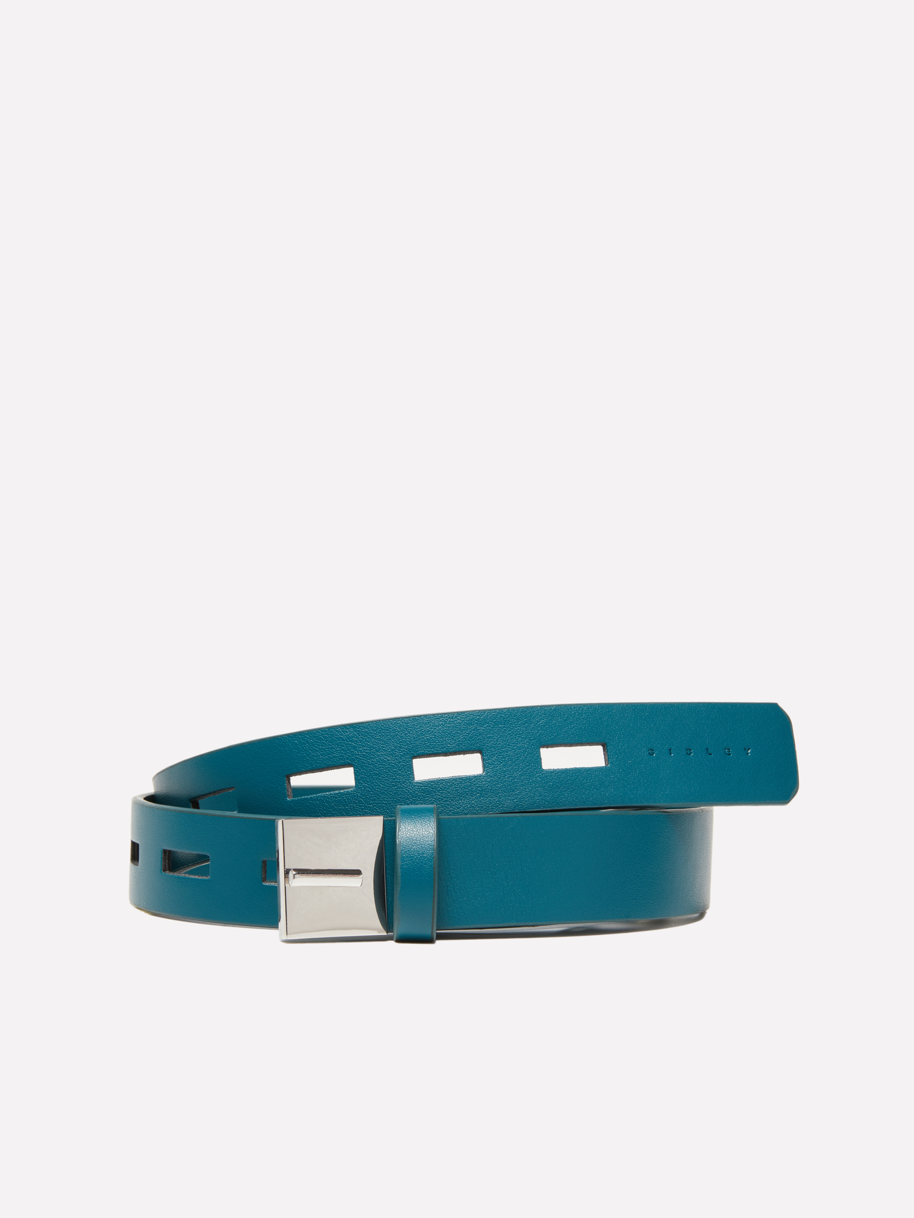 Sisley - Ceinture Perforée Vert Octane, Femme, Canard, Taille: XS