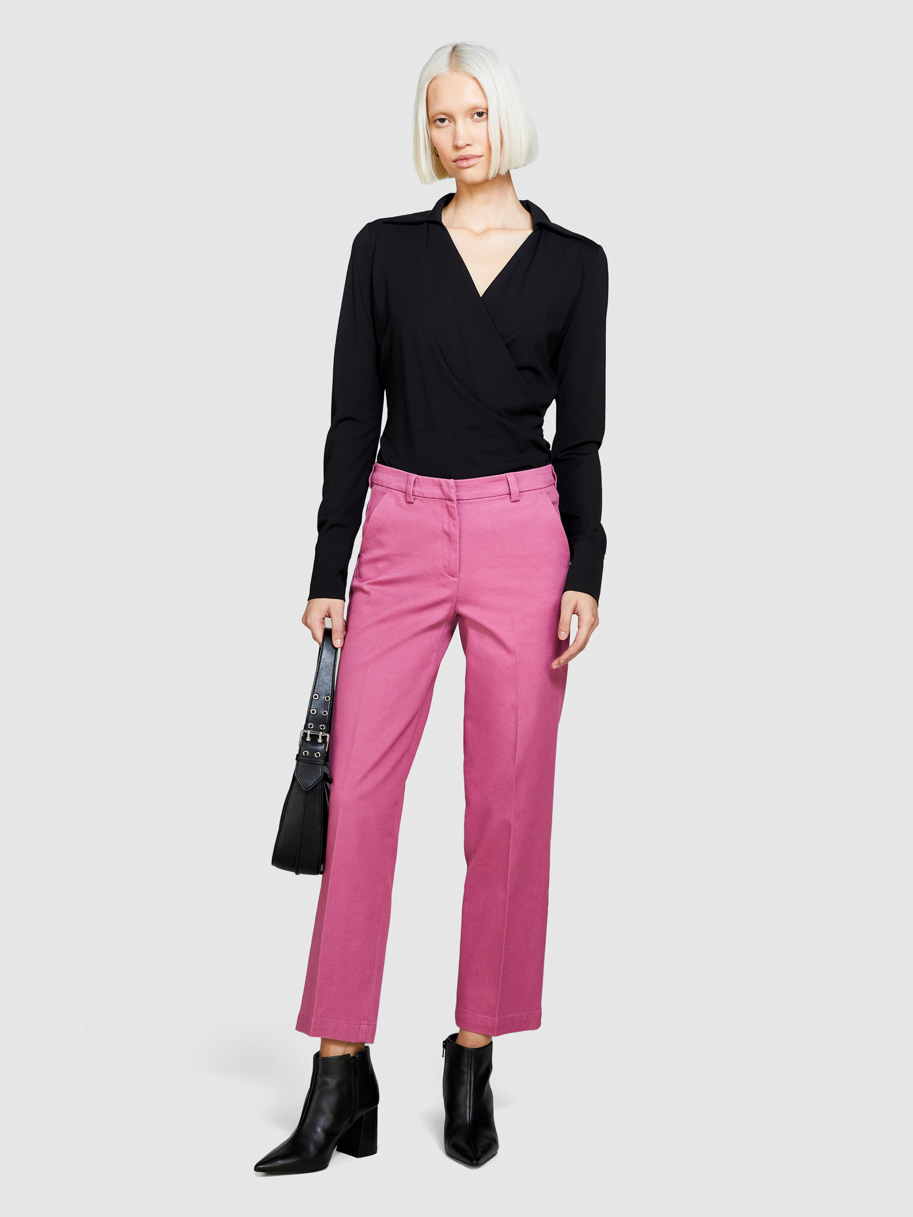 Sisley - Regular Fit Trousers, Woman, Pink, Size: 44