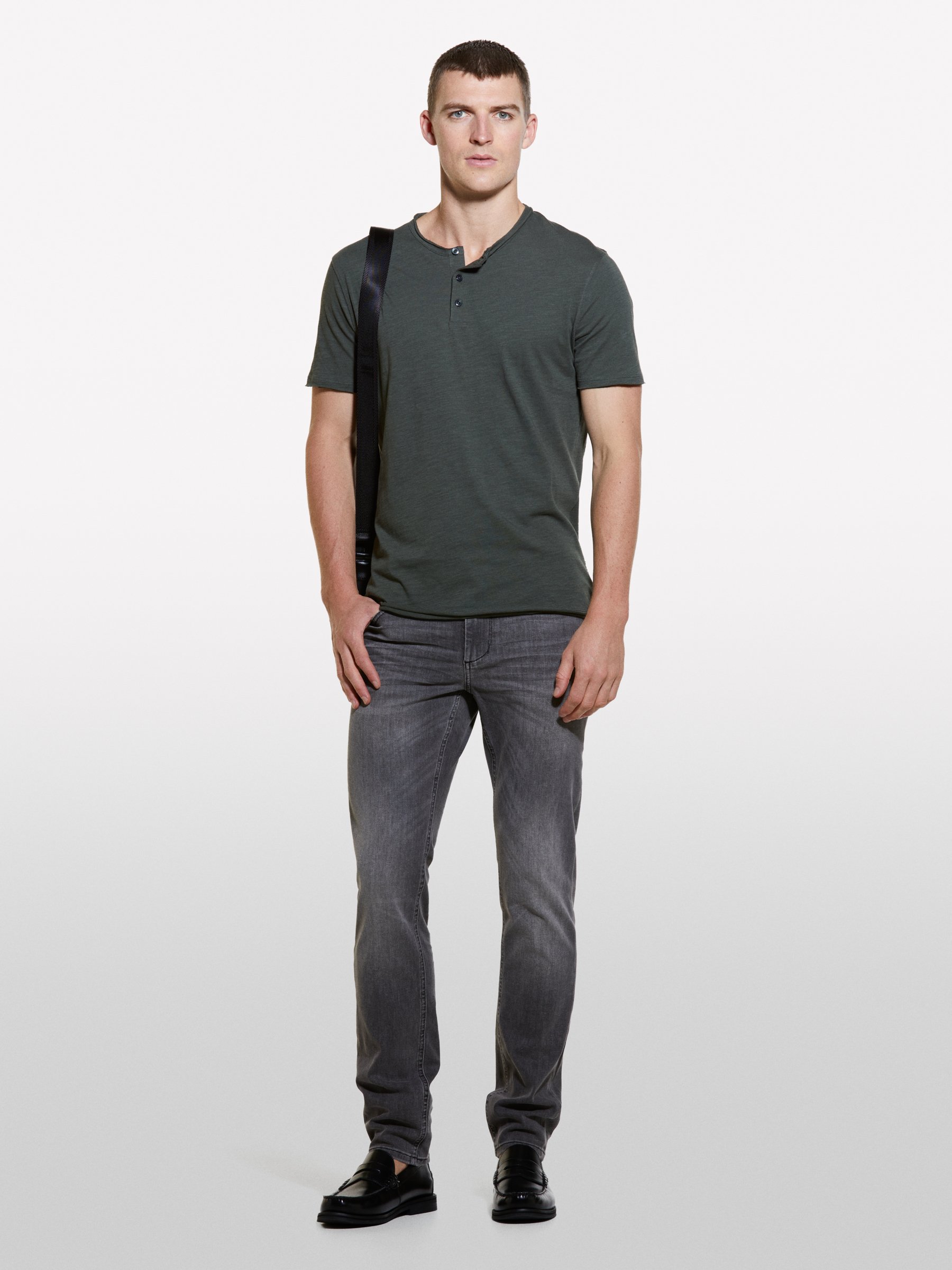 Sisley - Jeans Helsinki Skinny Gris Foncé, Homme, Gris Foncé, Taille: 40