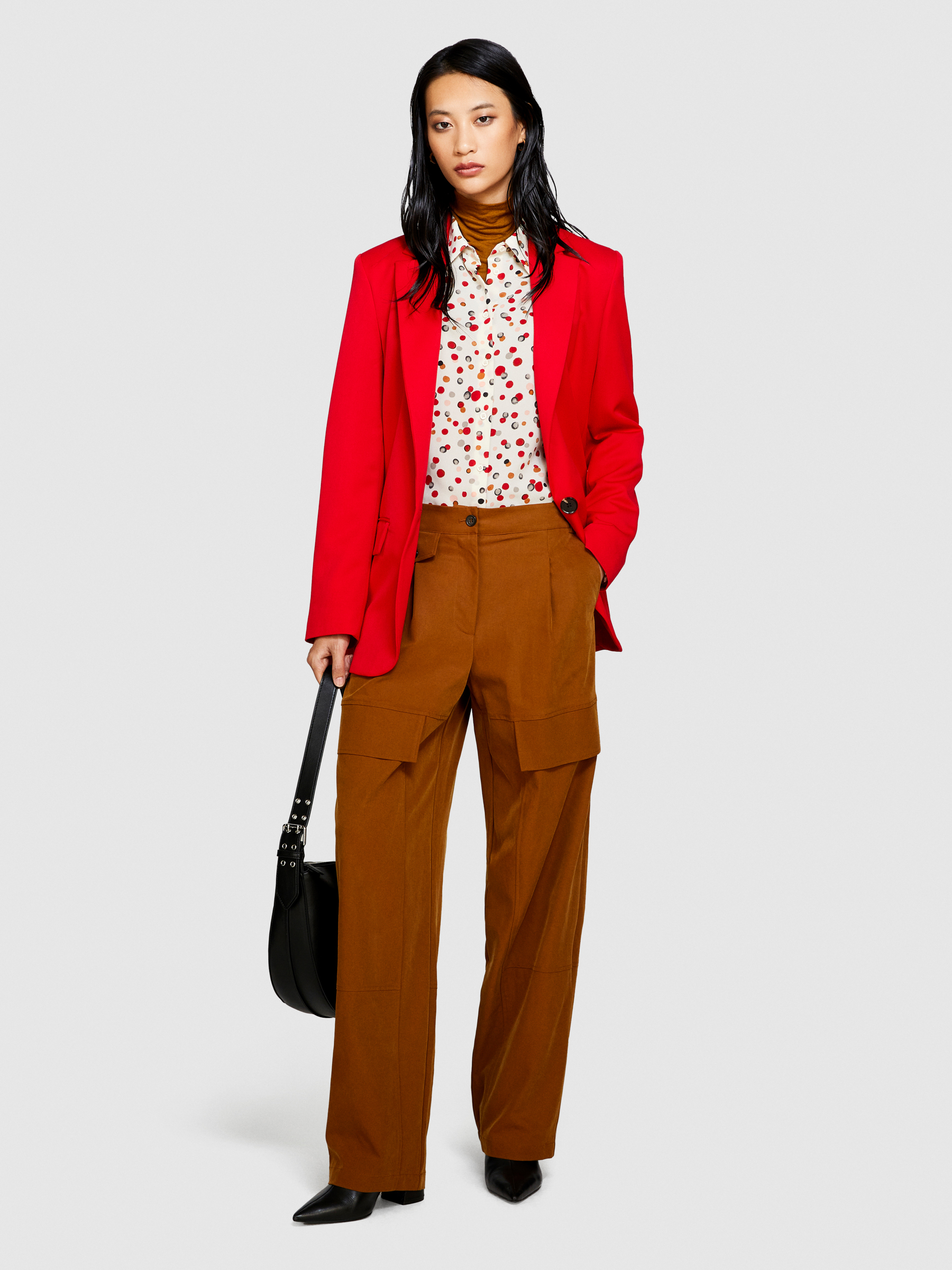 Sisley - Printed Shirt, Woman, Multi-color, Size: L