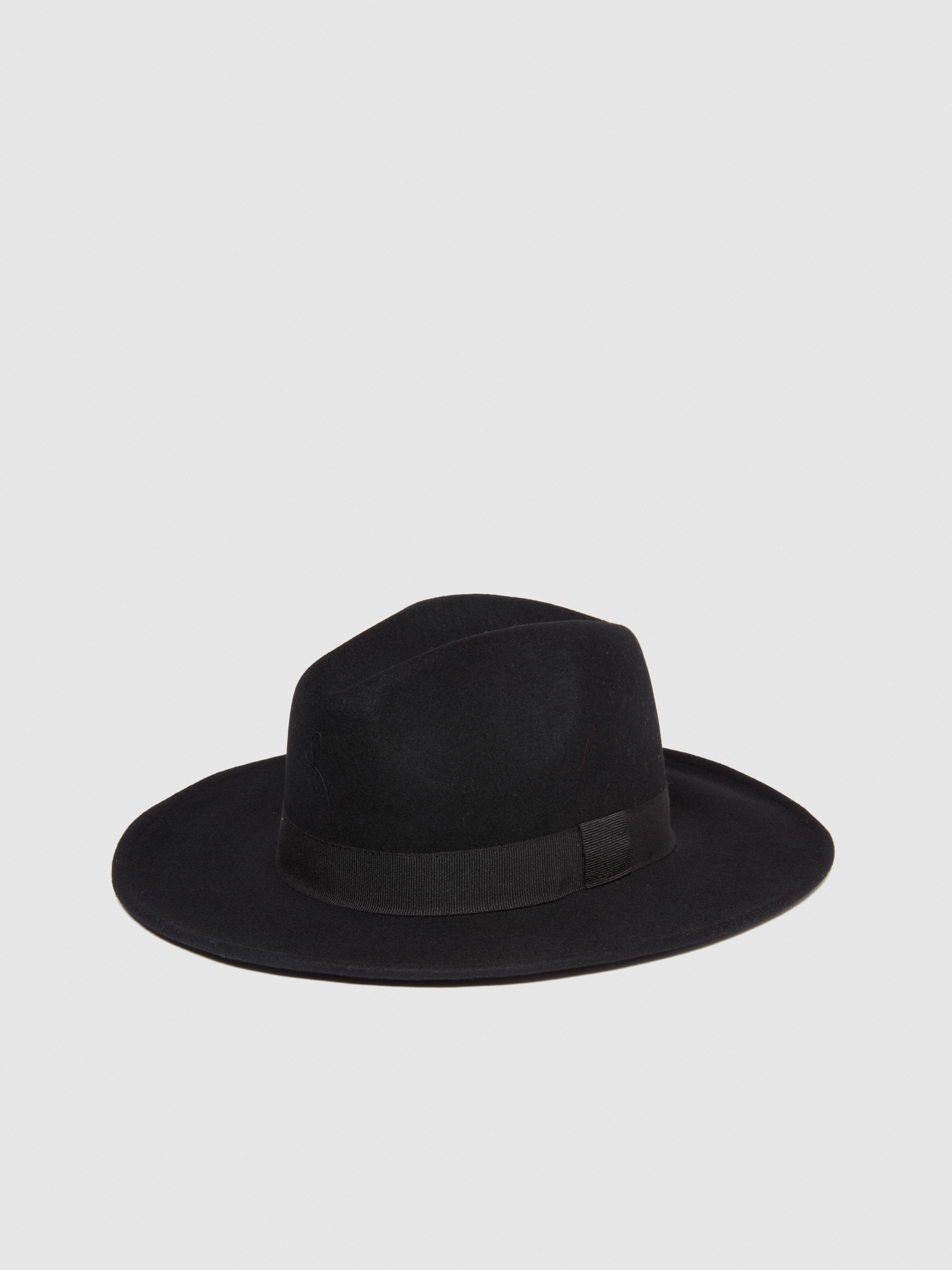 Sisley - Hat With Ribbon, Woman, Black, Size: M