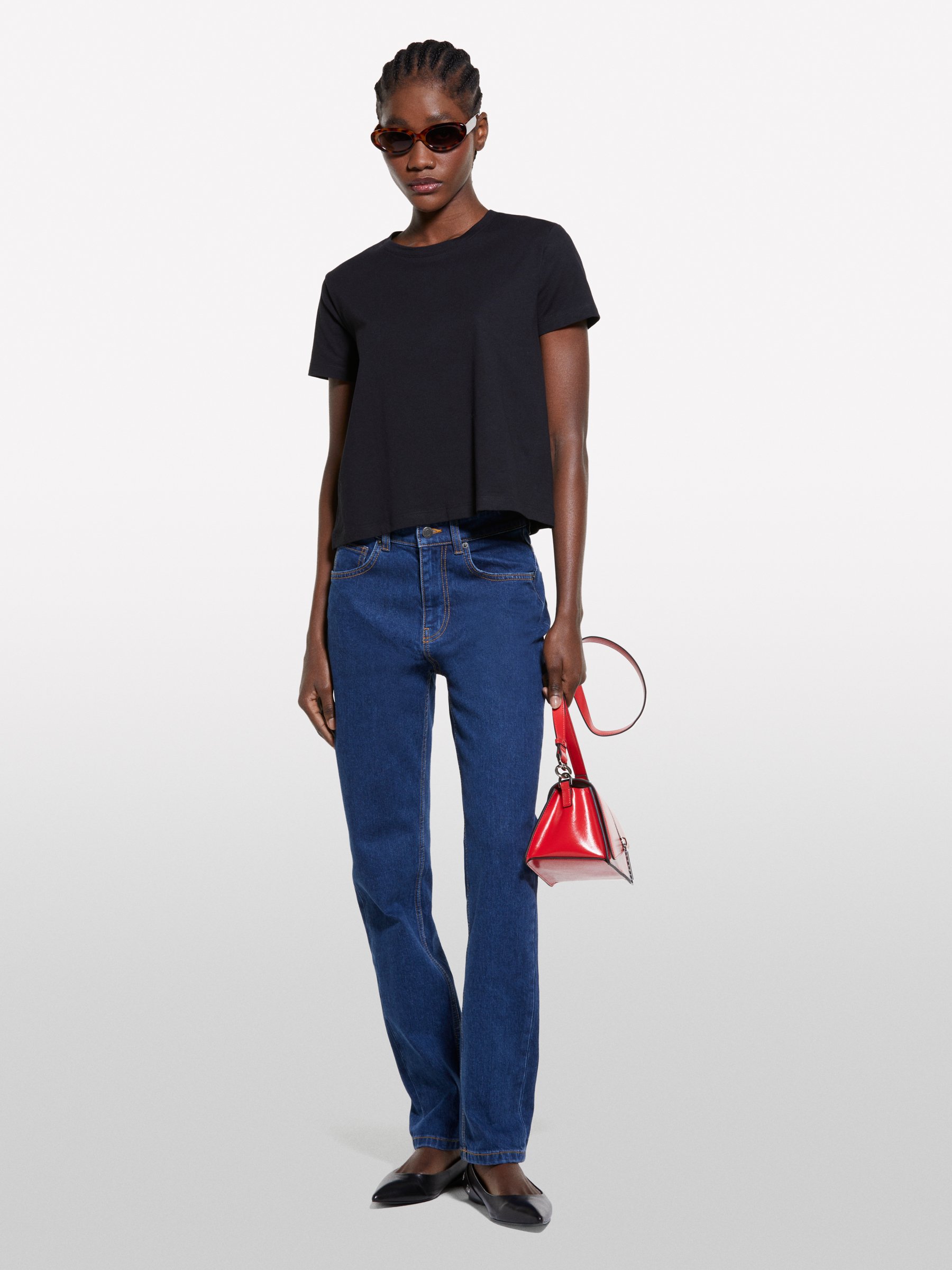  Sisley - Μπλούζα Boxy Fit Μαύρη, θήλυ, Μαυρο, μέγεθος: S 2025