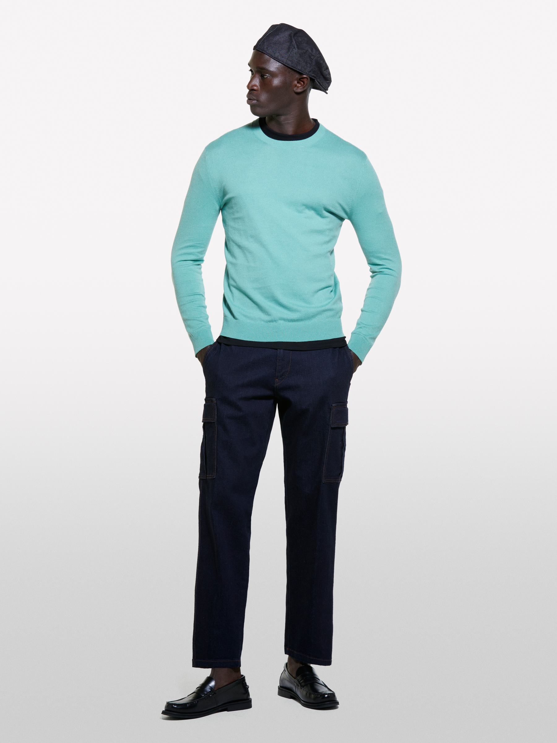 Sisley - Pull Uni Vert Clair, Homme, Vert Clair, Taille: XL