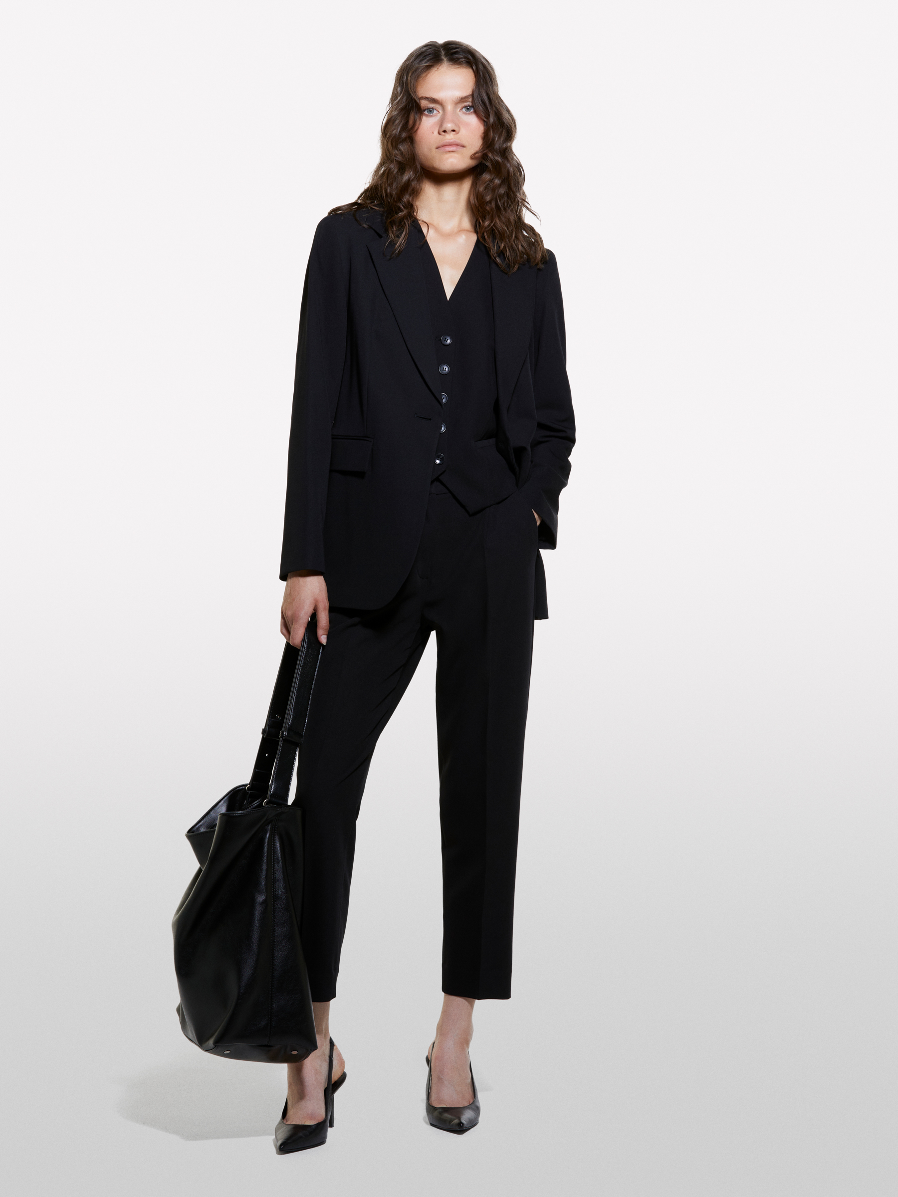 Sisley - Blazer Coupe Regular Noir, Femme, Noir, Taille: 48