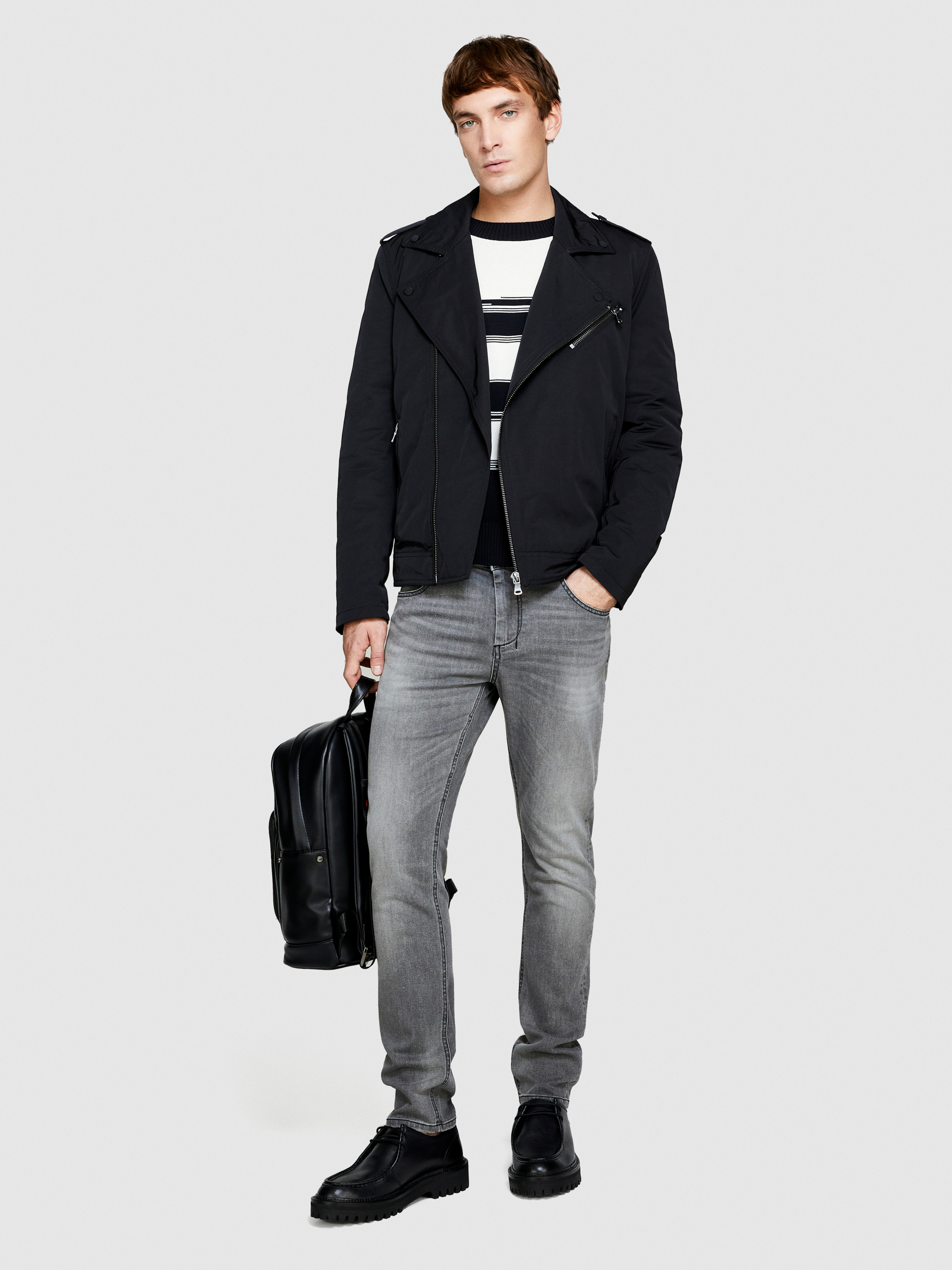Sisley - Helsinki Skinny Fit Jeans, Man, Dark Gray, Size: 32