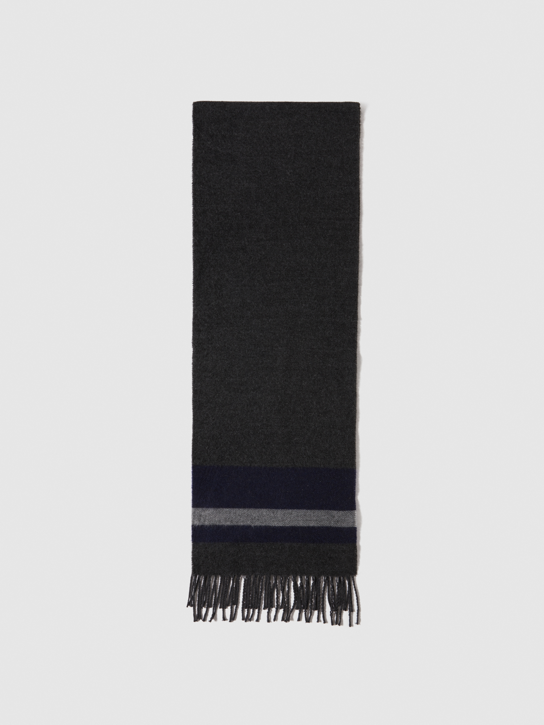 Sisley - Yarn Dyed Scarf, Man, Black