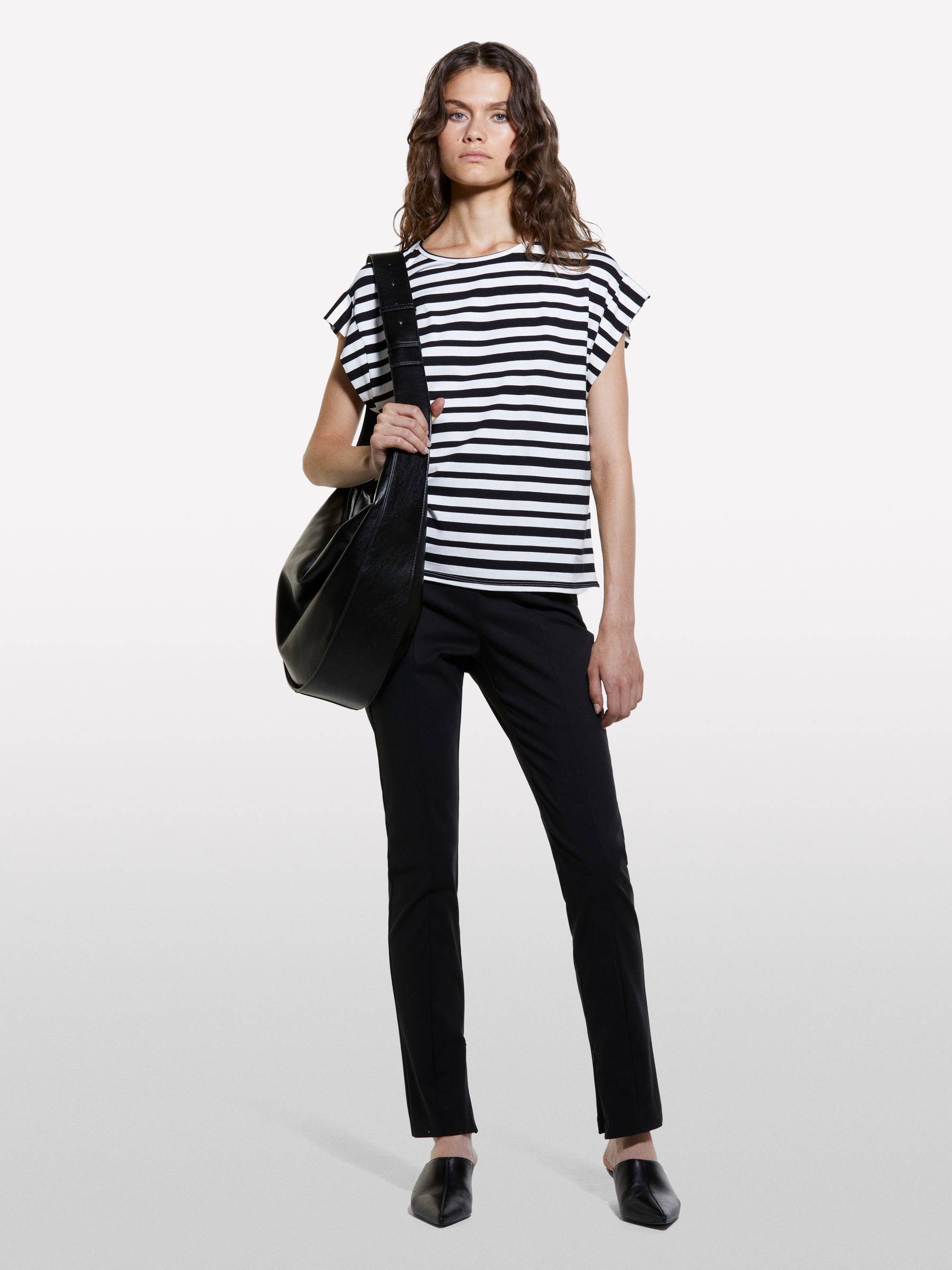 Sisley - T-shirt À Rayures Crème Et Noires, Femme, Crème, Taille: XS