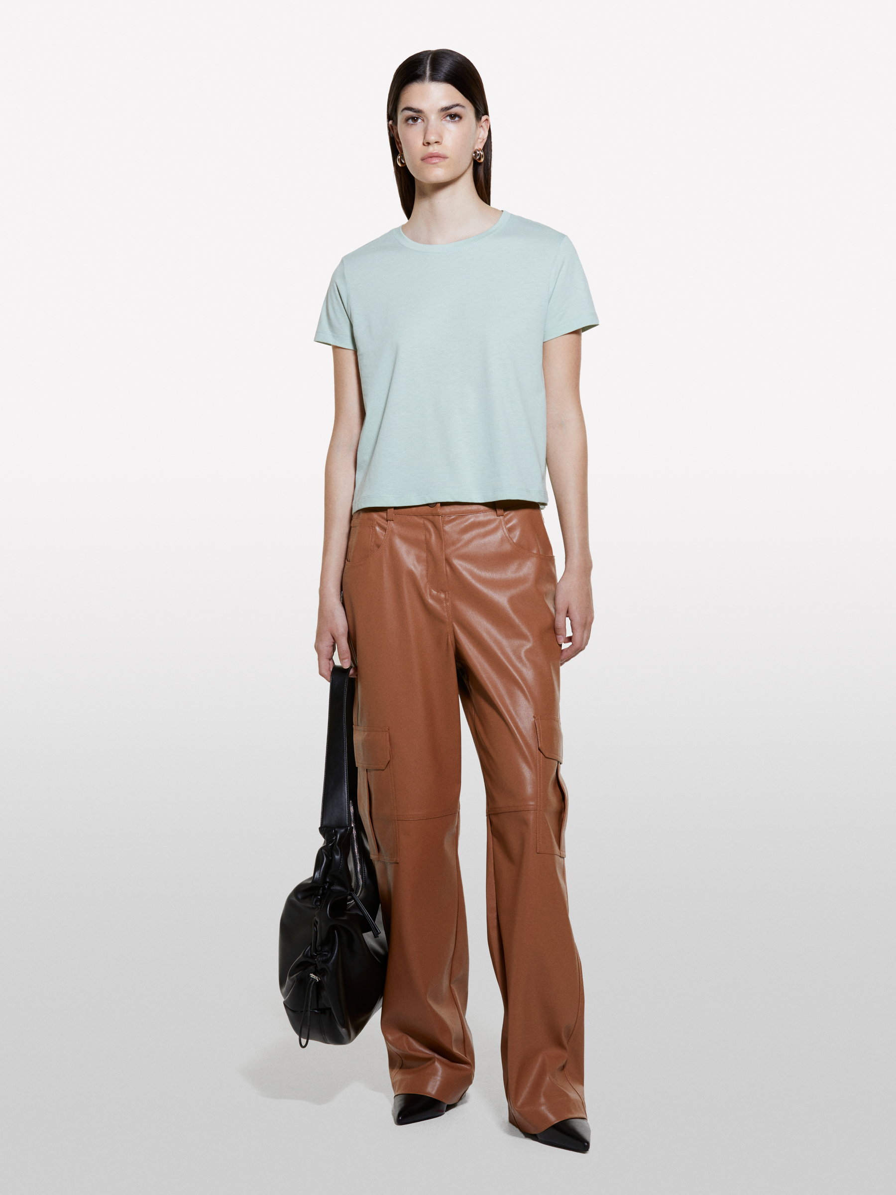 Sisley - T-shirt Vert Clair En 100 % Coton Bio, Femme, Vert Clair, Taille: XS