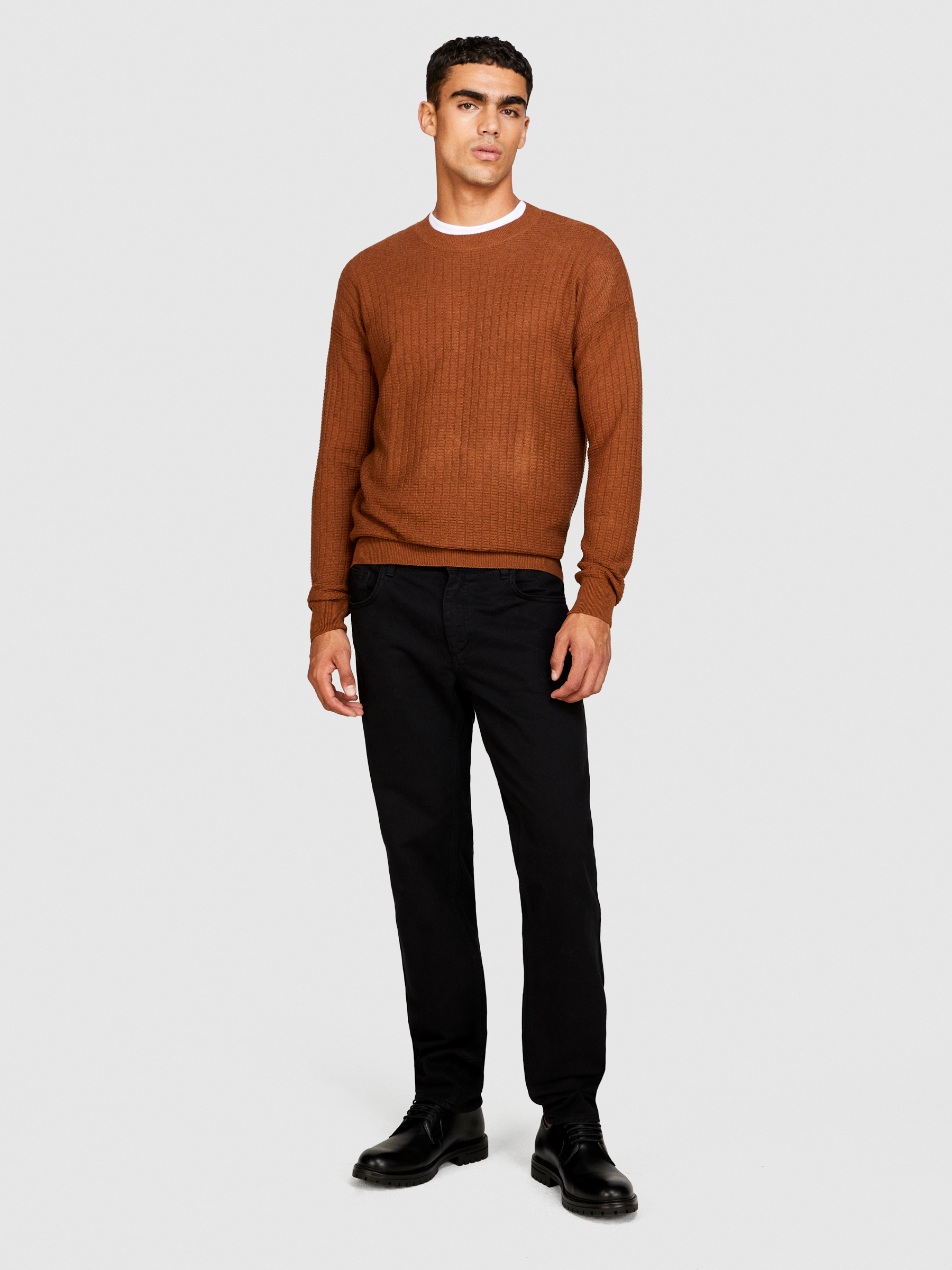 Sisley - Colorfed Slim Fit Stockholm Jeans, Man, Black, Size: 38