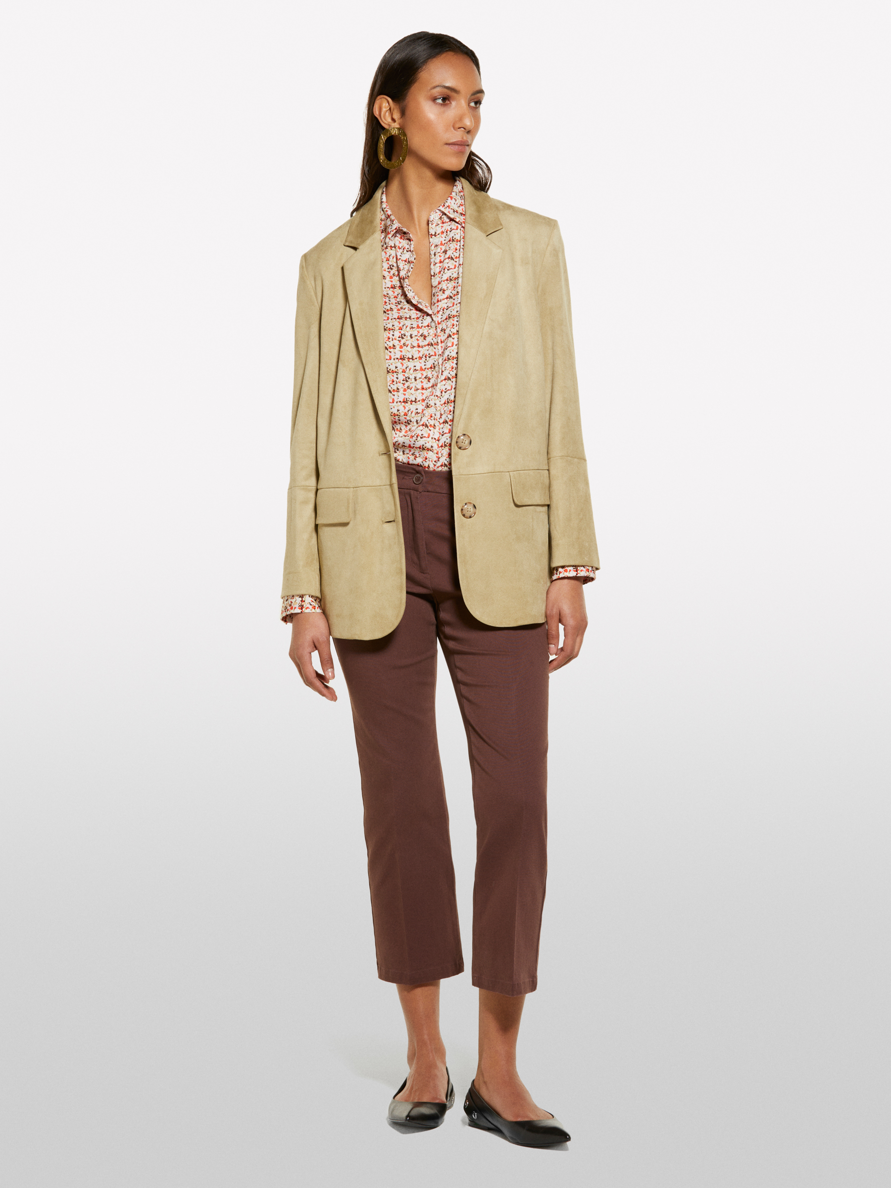  Sisley - Παντελόνι Flare Fit Καφέ, θήλυ, Σκουρο Καφε, μέγεθος: 48 2025