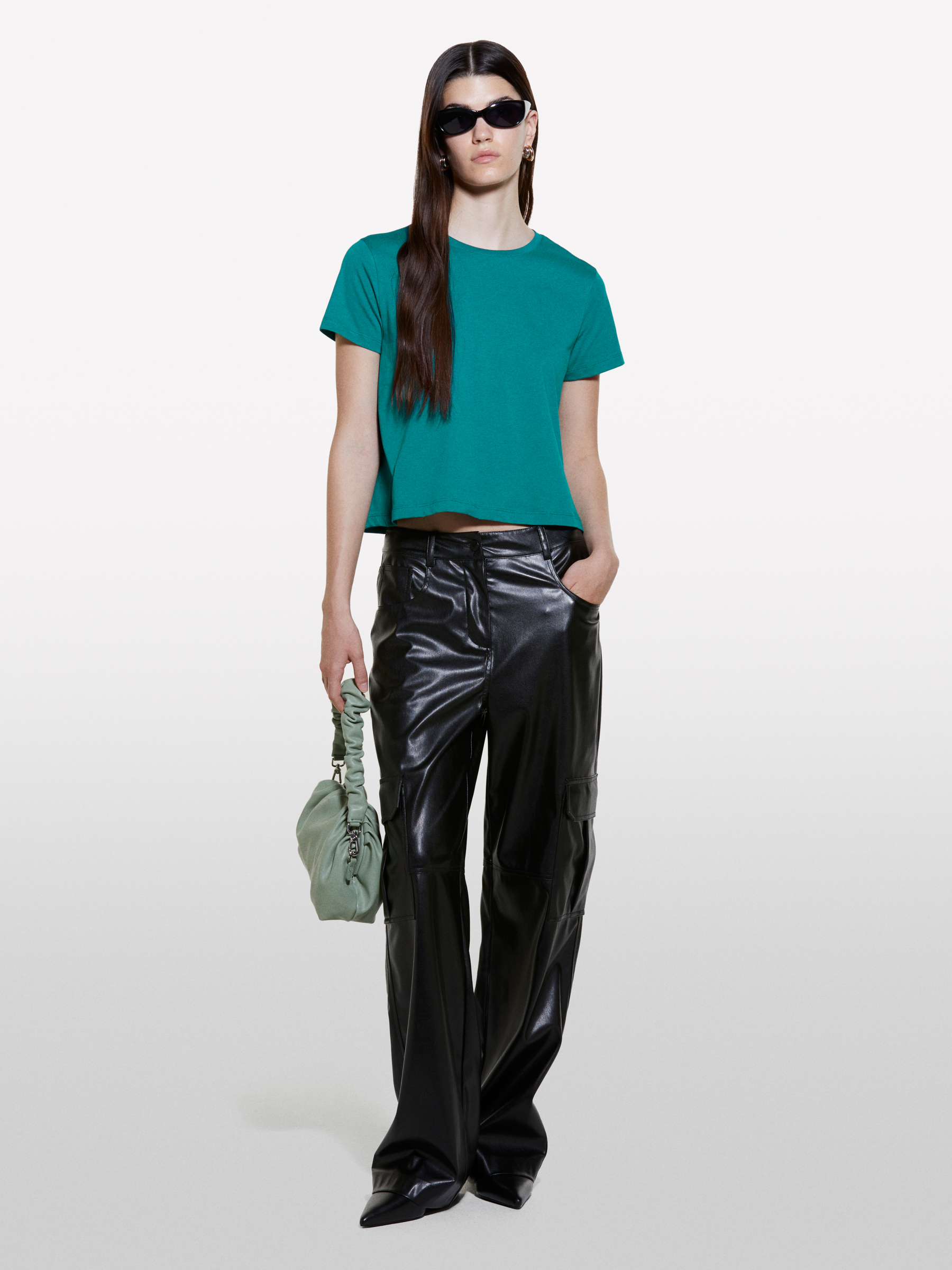 Sisley - T-shirt Vert Octane En 100 % Coton Bio, Femme, Canard, Taille: XS