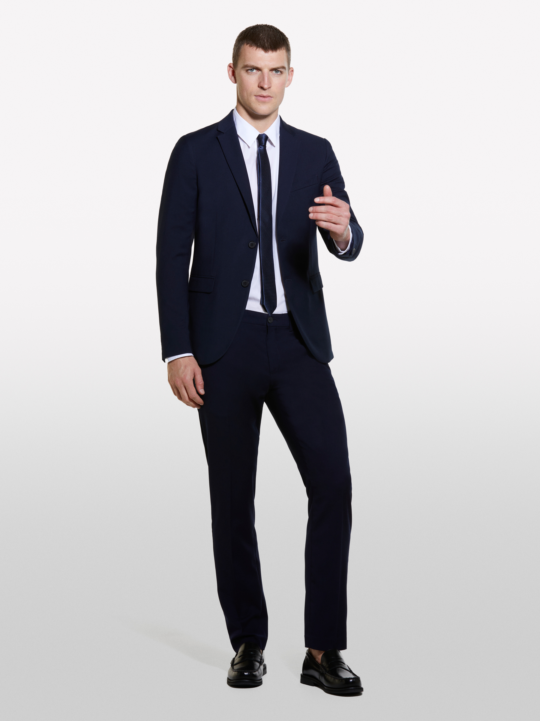Sisley - Blazer Ajusté Bleu Foncé Élégant, Homme, Bleu Foncé, Taille: 56