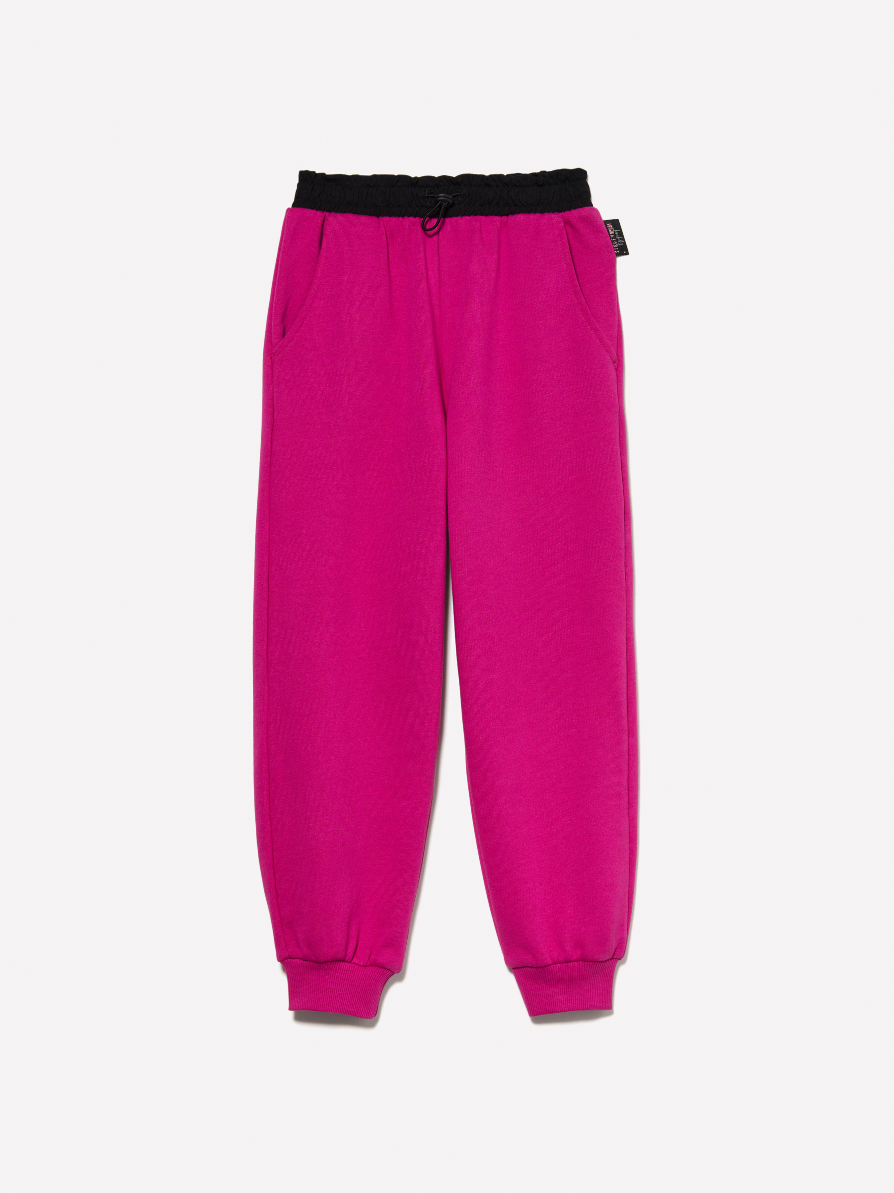 Sisley Young - Jogging Buggy Fit Fuchsia En Molleton, Femme, Fuchsia, Taille: XS