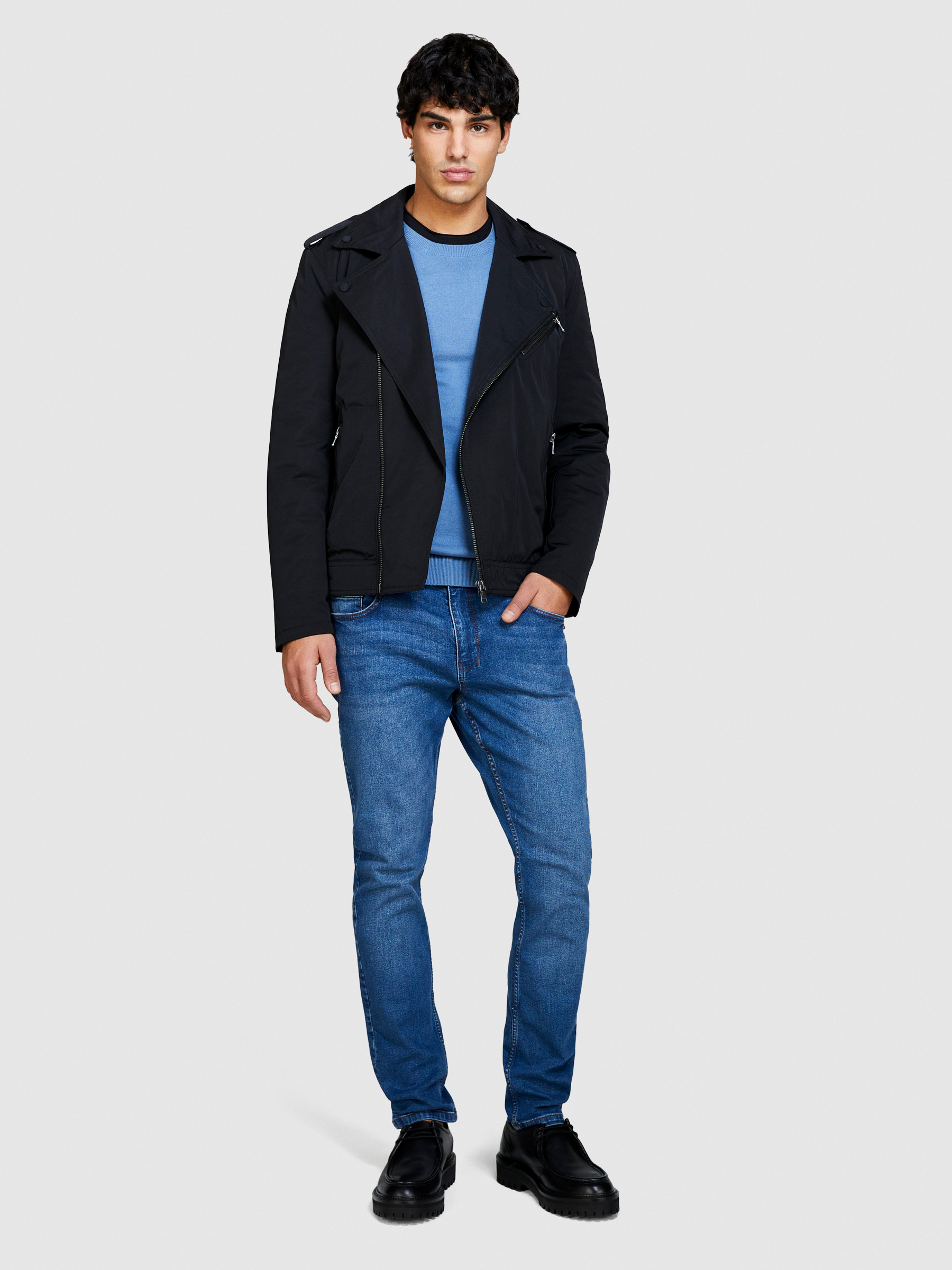 Sisley - Boston Slim Fit Jeans, Man, Blue, Size: 32