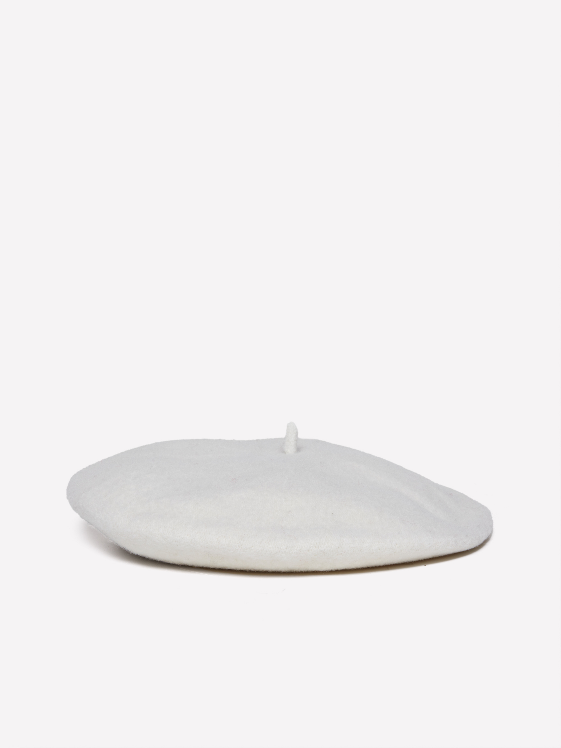 Sisley - Béret Crème En Laine, Femme, Blanc