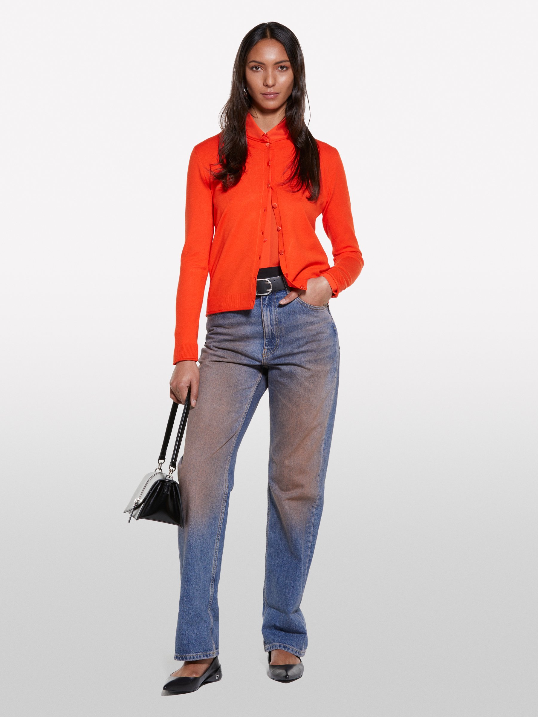  Sisley - Ζακέτα Πορτοκάλι Regular Fit, θήλυ, Πορτοκαλι, μέγεθος: XS 2025