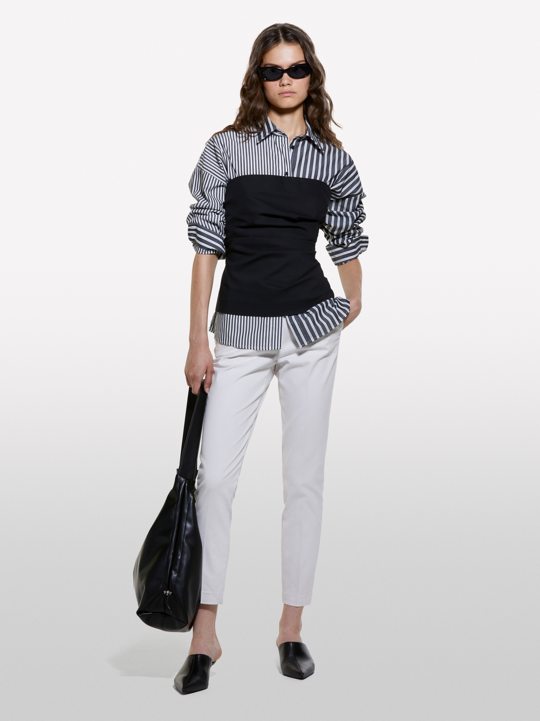 Sisley - Chino Slim Crème, Femme, Crème, Taille: 46