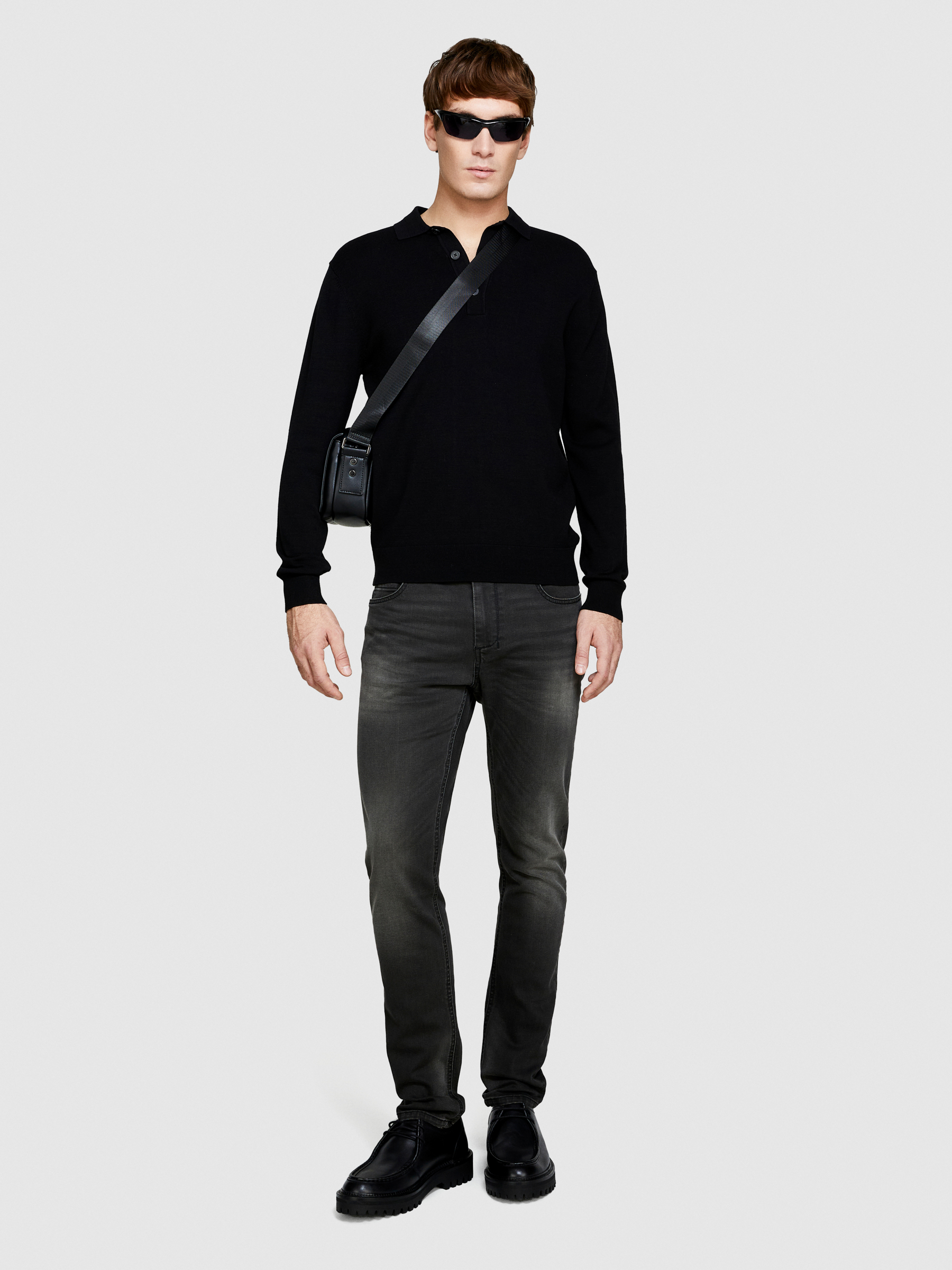 Sisley - Helsinki Skinny Fit Jeans, Man, Black, Size: 31