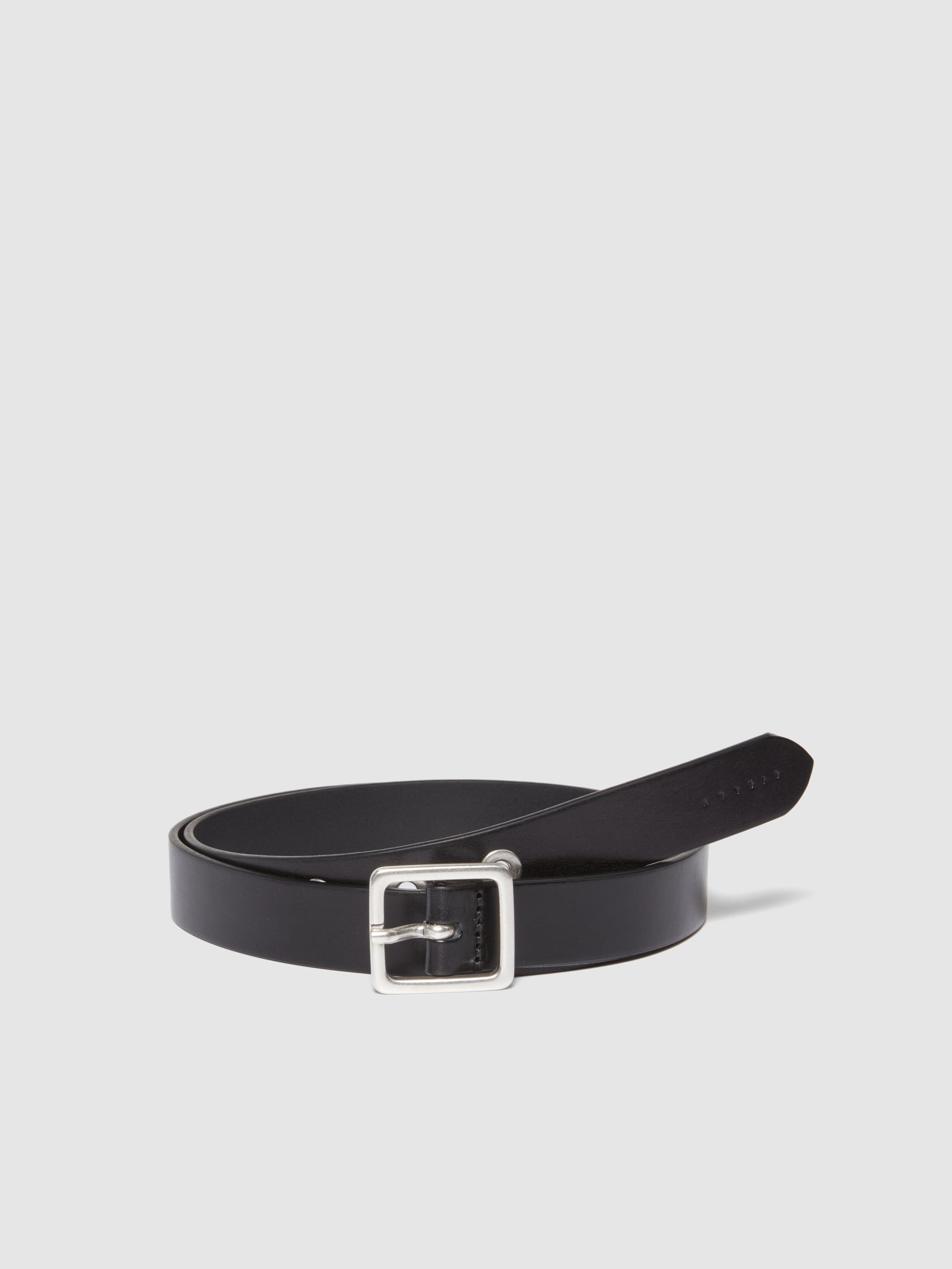 Sisley - Leather Belt With Eyelets, Woman, Black, Size: L