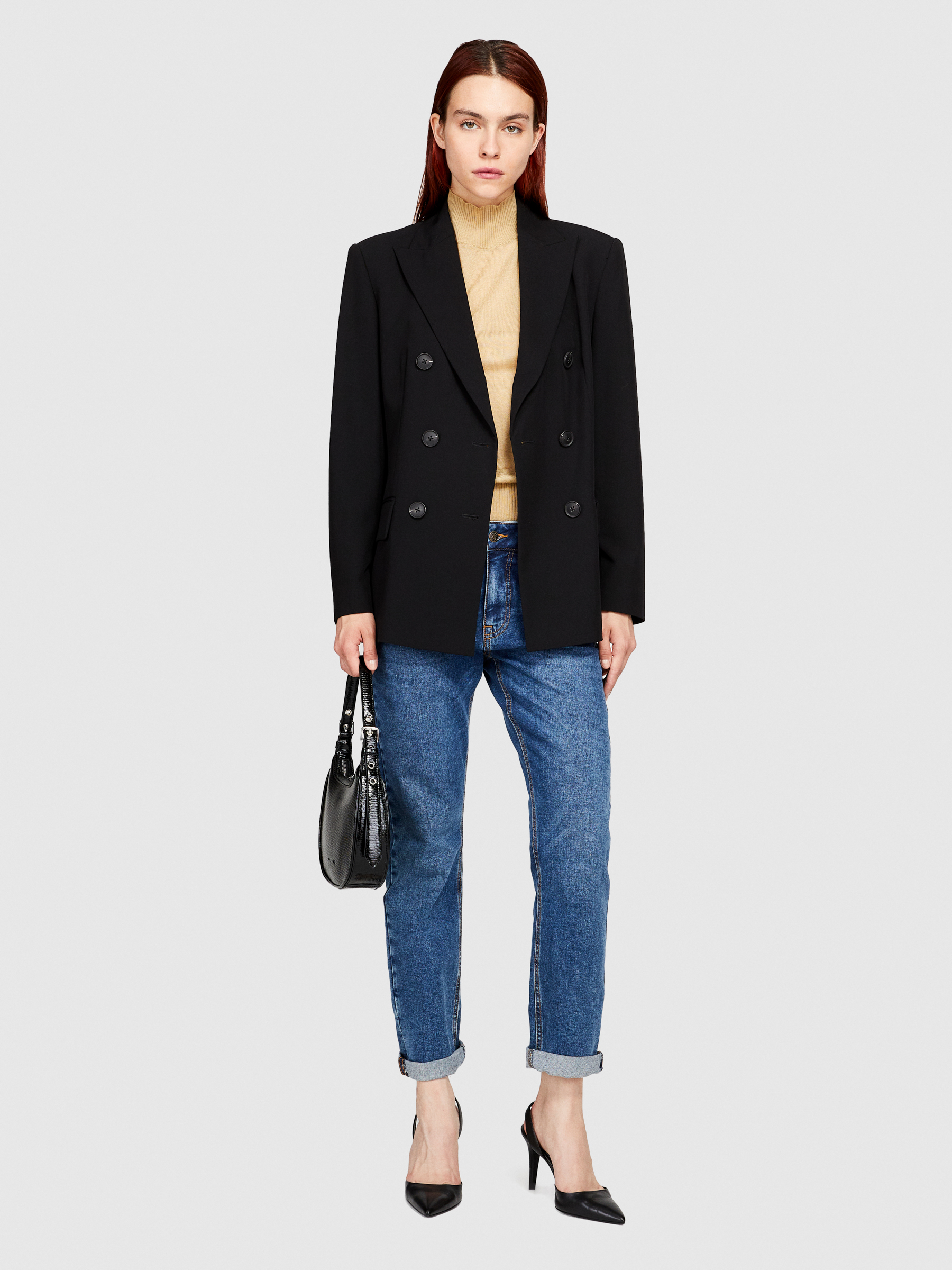 Sisley - Regular Fit Warsaw Jeans, Woman, Dark Blue, Size: 27