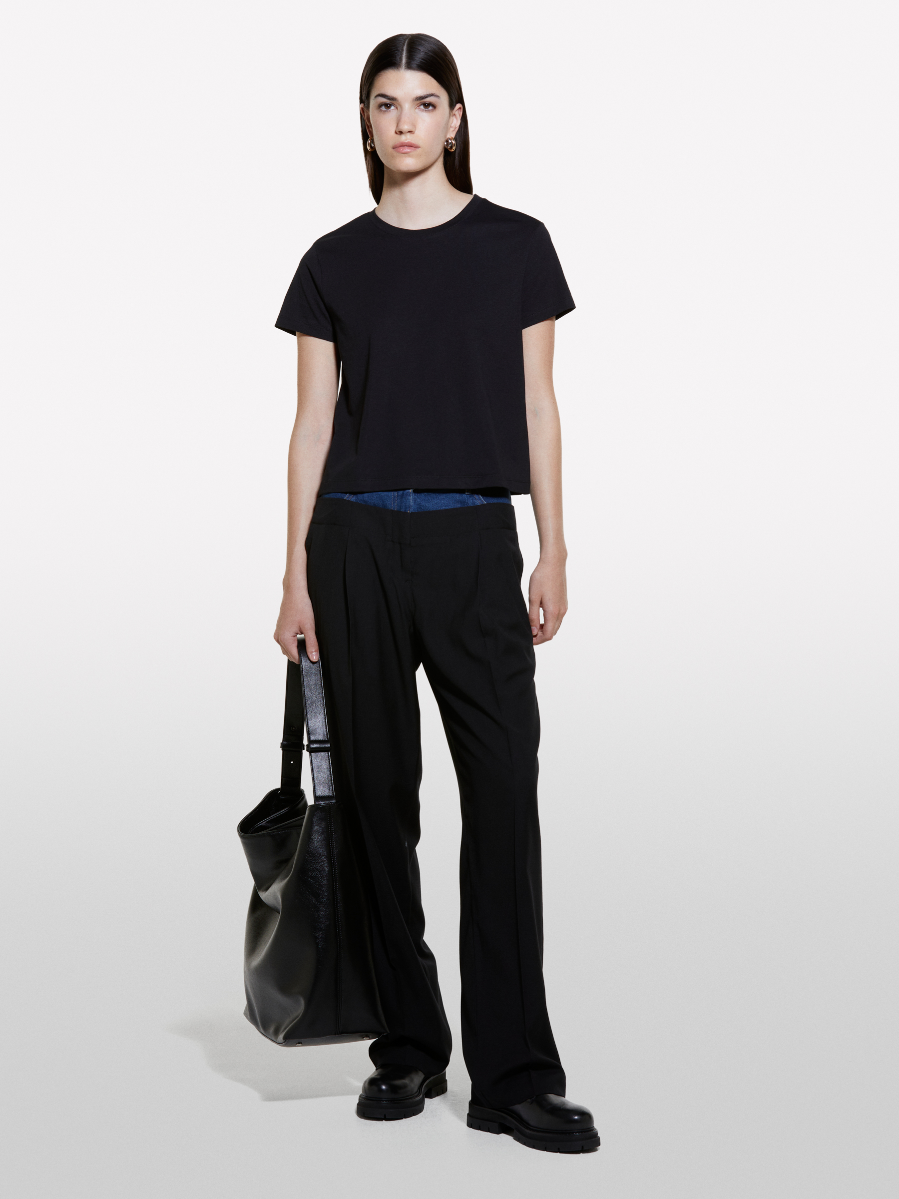 Sisley - T-shirt Noir En 100 % Coton Bio, Femme, Noir, Taille: XS