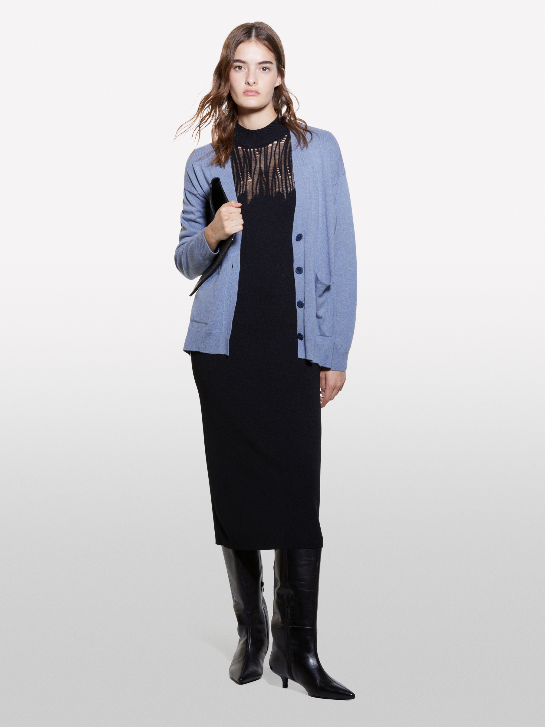 Sisley - Gilet Bleu À Fentes, Femme, Bleu, Taille: XS