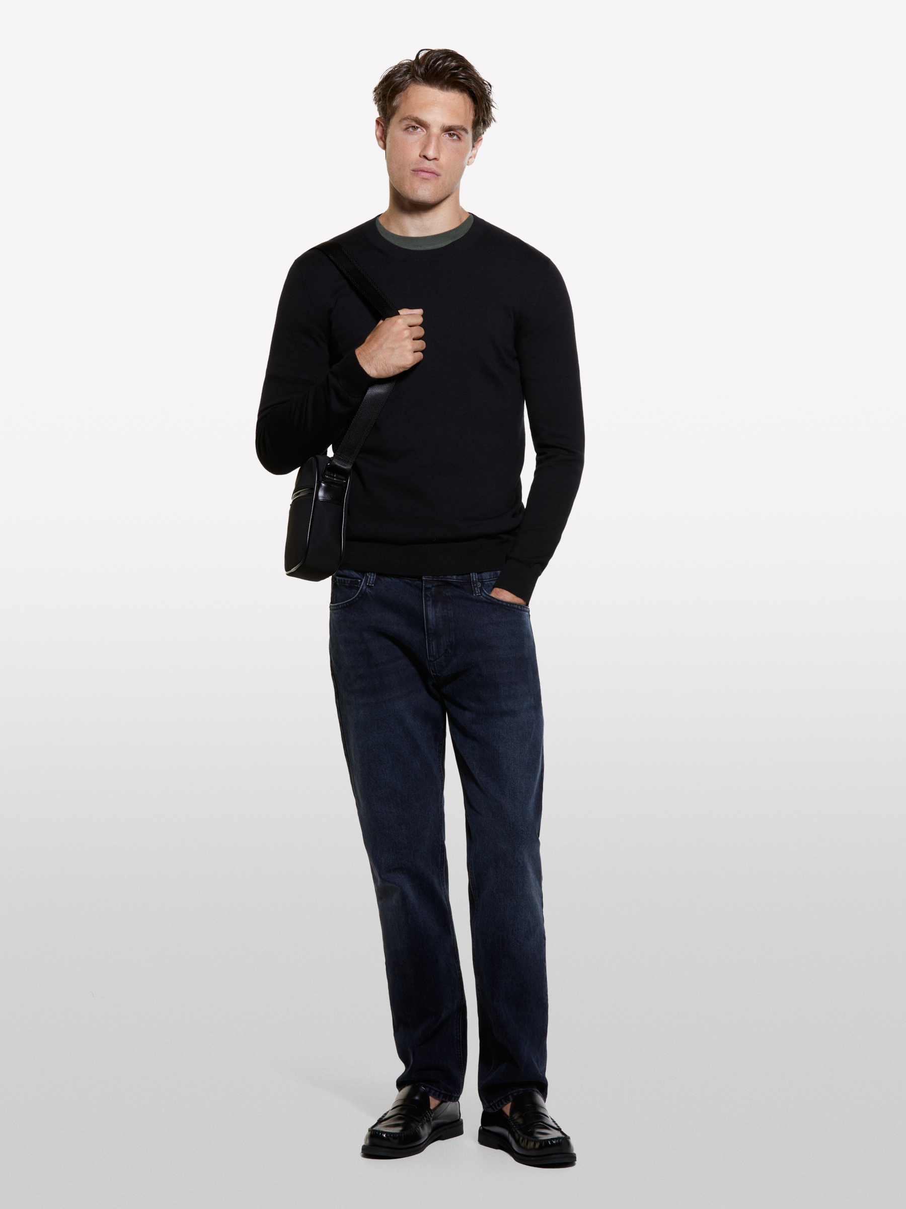 Sisley - Pull Uni Noir, Homme, Noir, Taille: XL