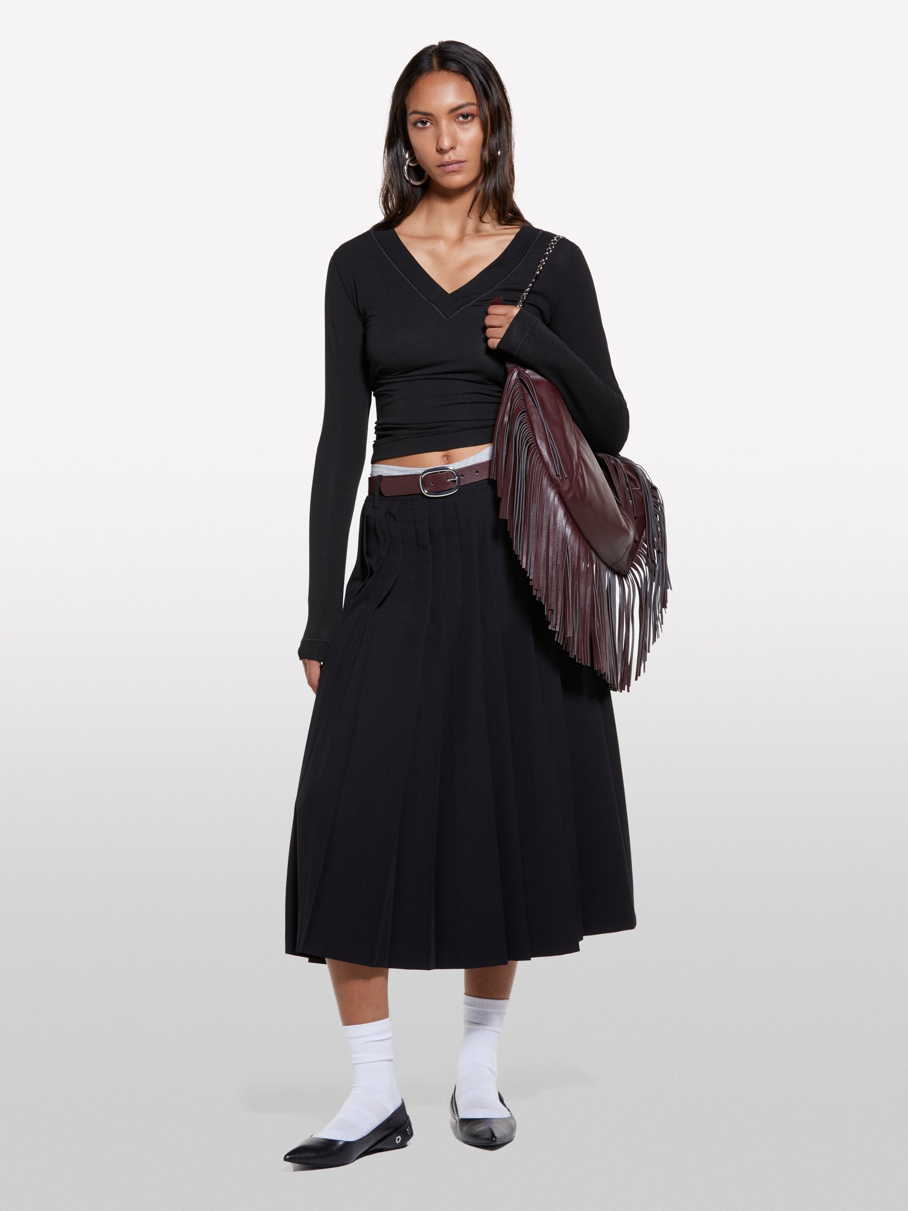  Sisley - Μπλούζα Μακρυμάνικη Slim Fit Μαύρη, θήλυ, Μαυρο, μέγεθος: L 2025