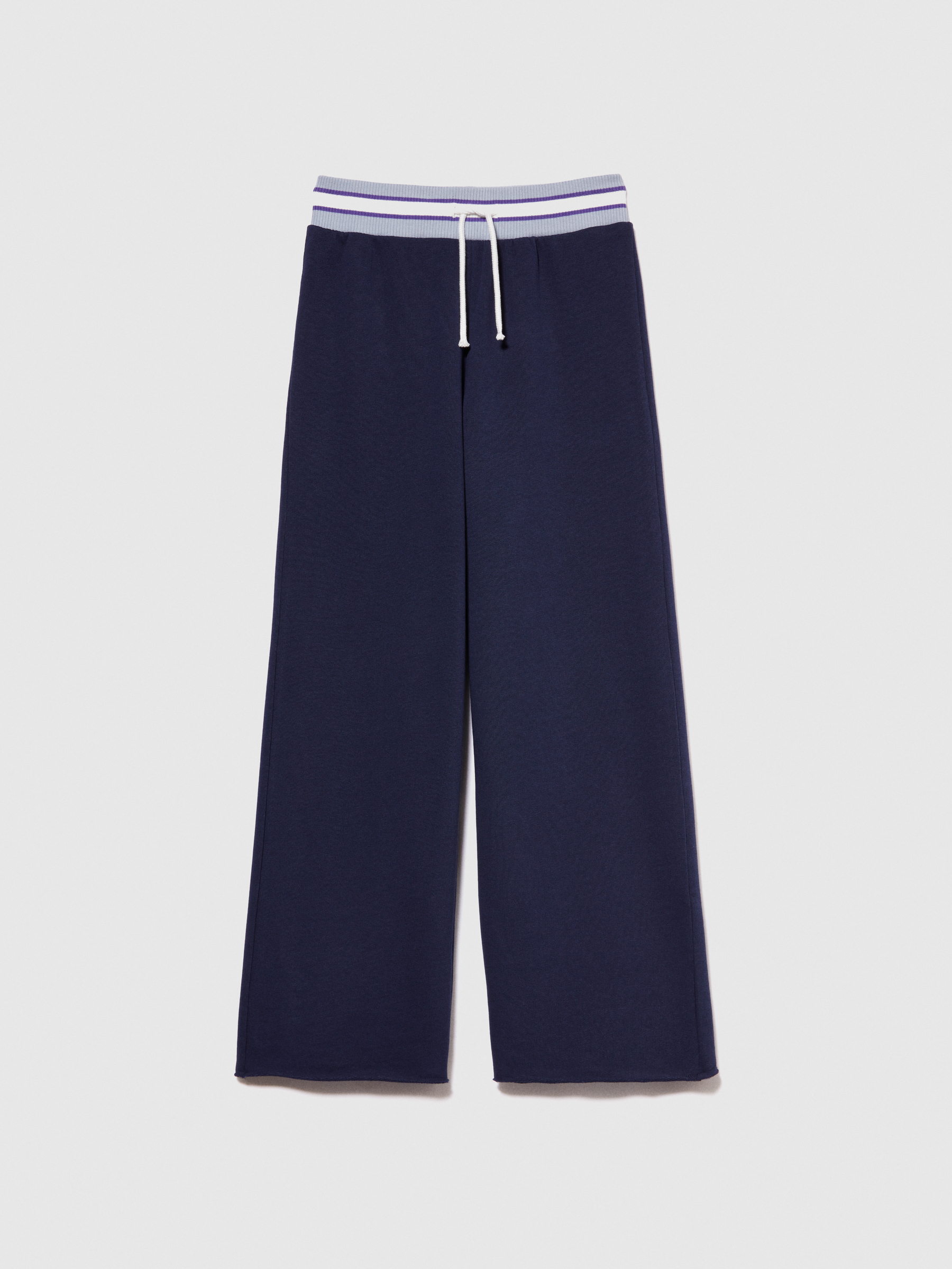 Sisley Young - Sweat Palazzo Pants, Woman, Dark Blue, Size: XL