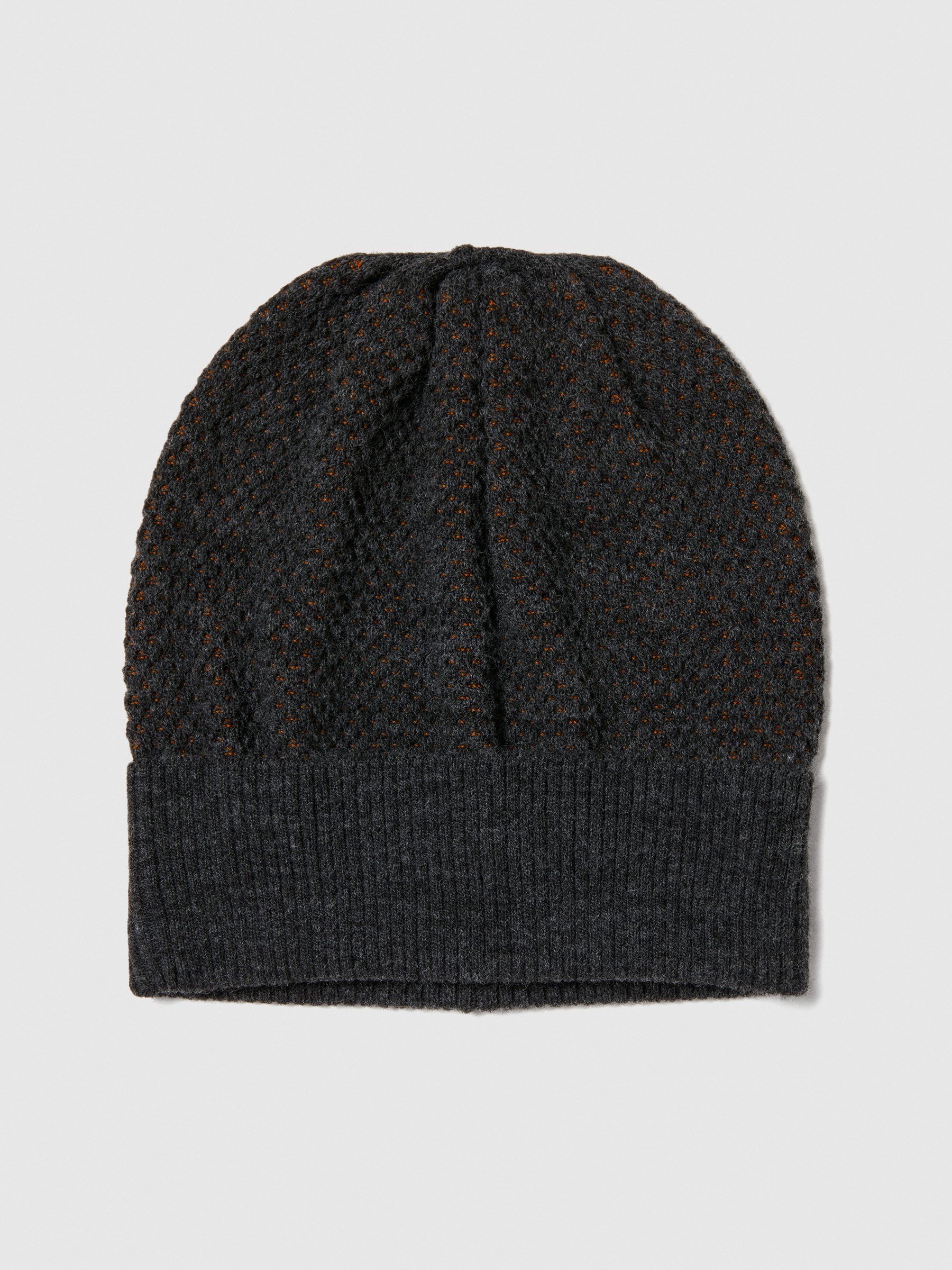 Sisley - Hat With Turn Up, Man, Dark Gray, Size: L