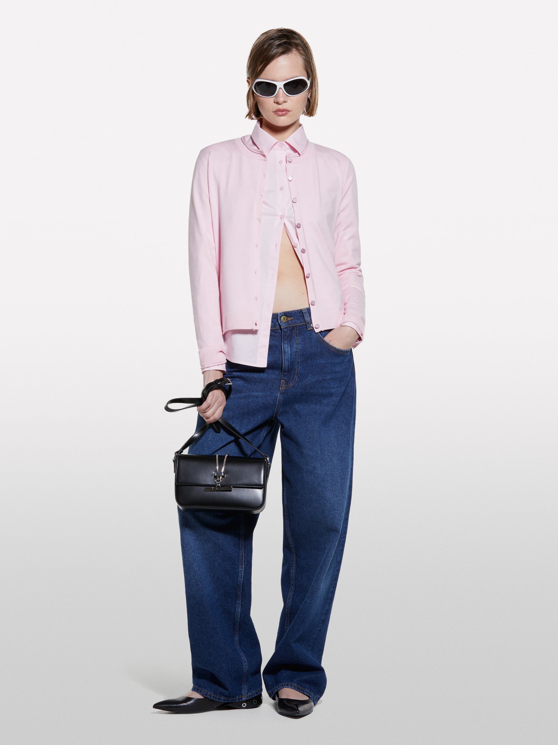  Sisley - Ζακέτα Ροζ Regular Fit, θήλυ, Απαλο Ροζ, μέγεθος: S 2025