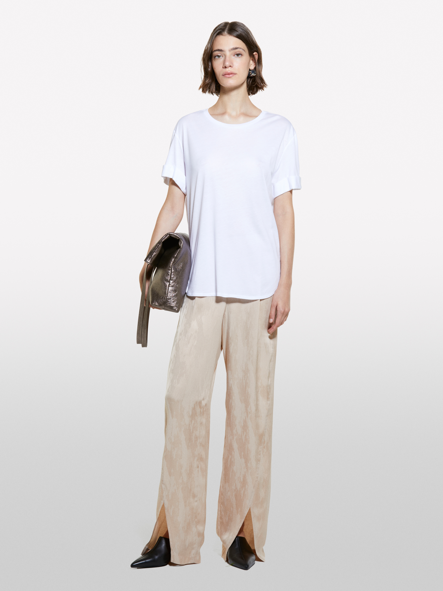 Sisley - T-shirt Coupe Relaxed Blanc, Femme, Blanc, Taille: XS
