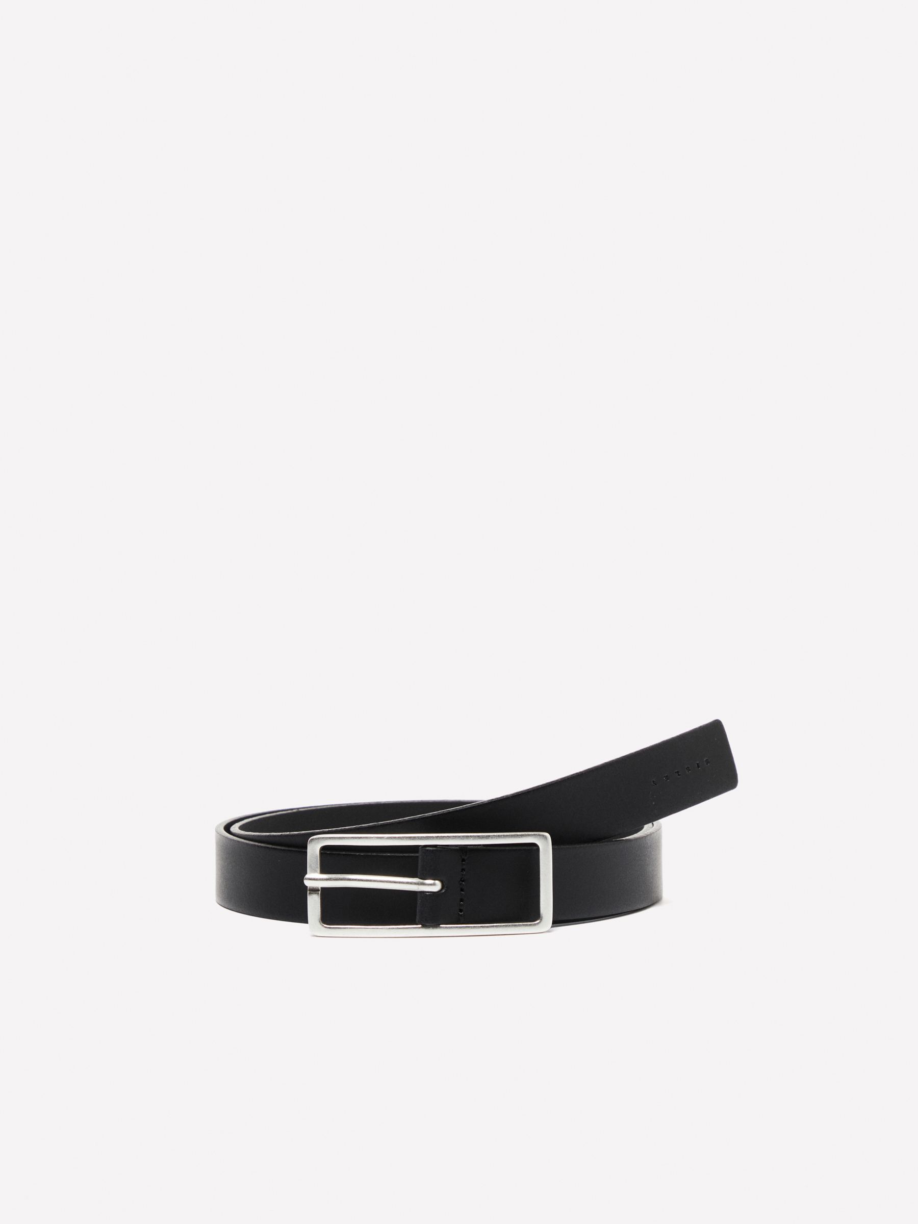 Sisley - Ceinture Fine 100 % Cuir, Femme, Noir, Taille: XS