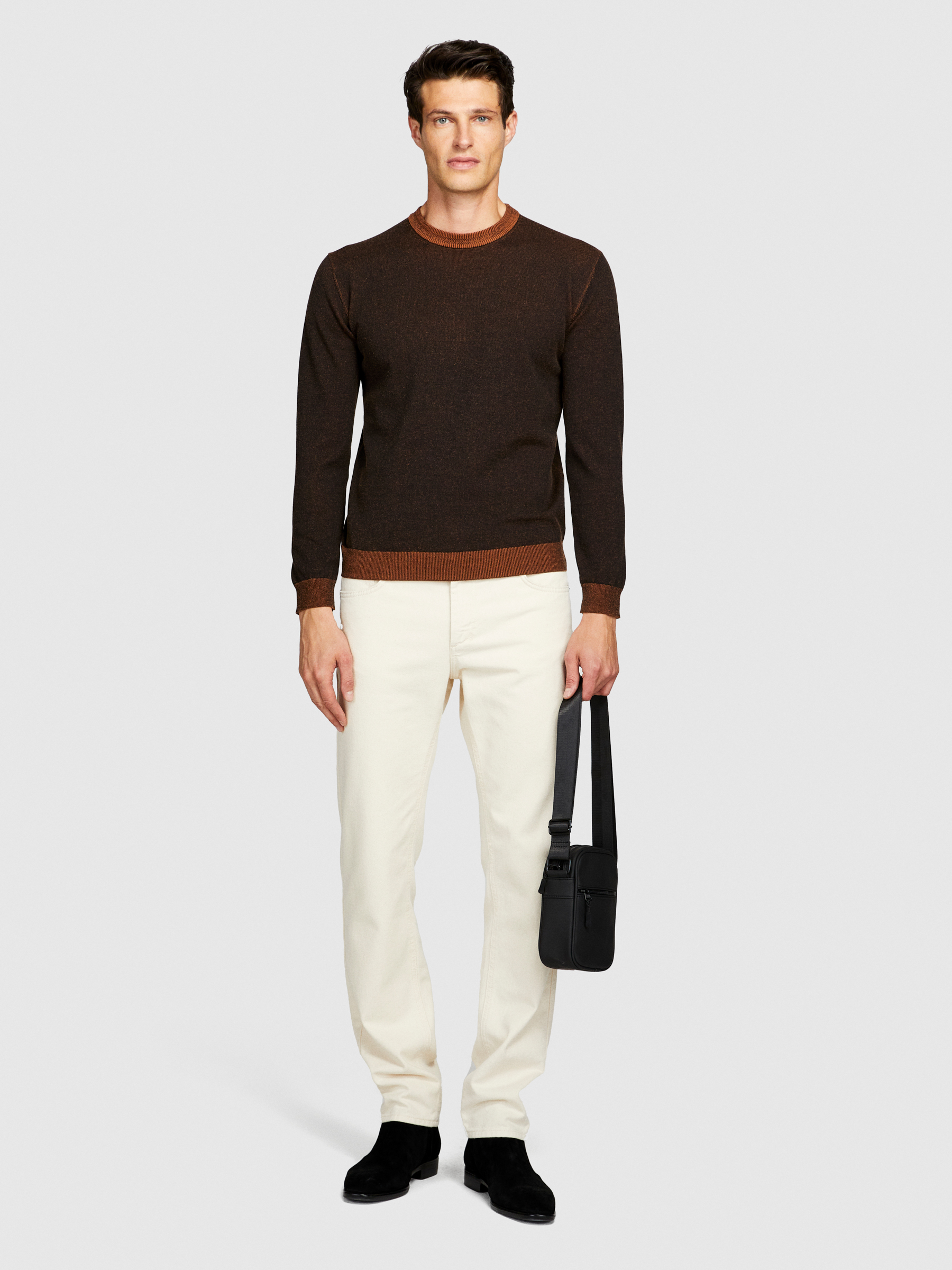 Sisley - Vanise Sweater, Man, Brown, Size: EL