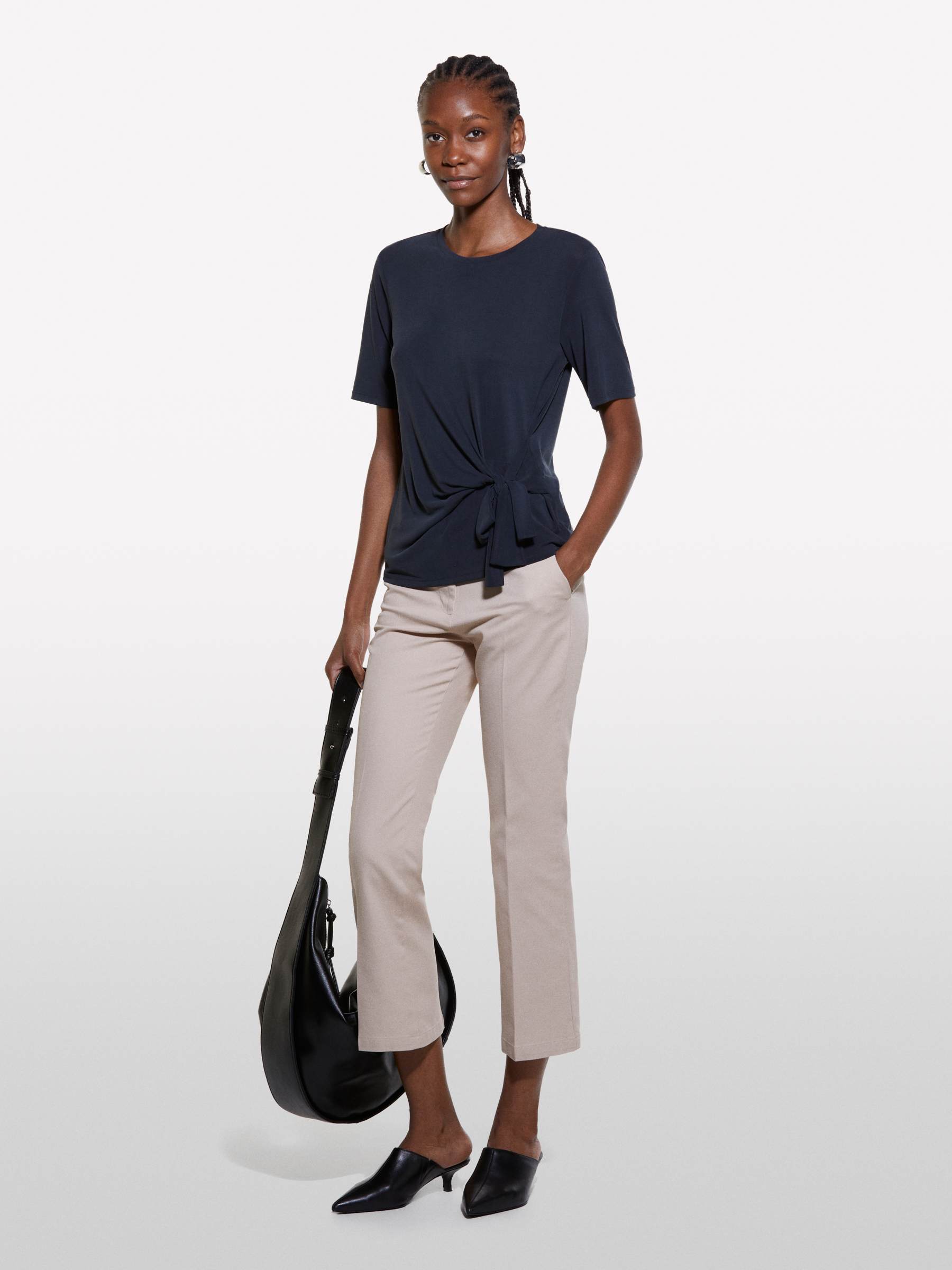 Sisley - Pantalon Slim Rose Clair, Femme, Rose Pâle, Taille: 48