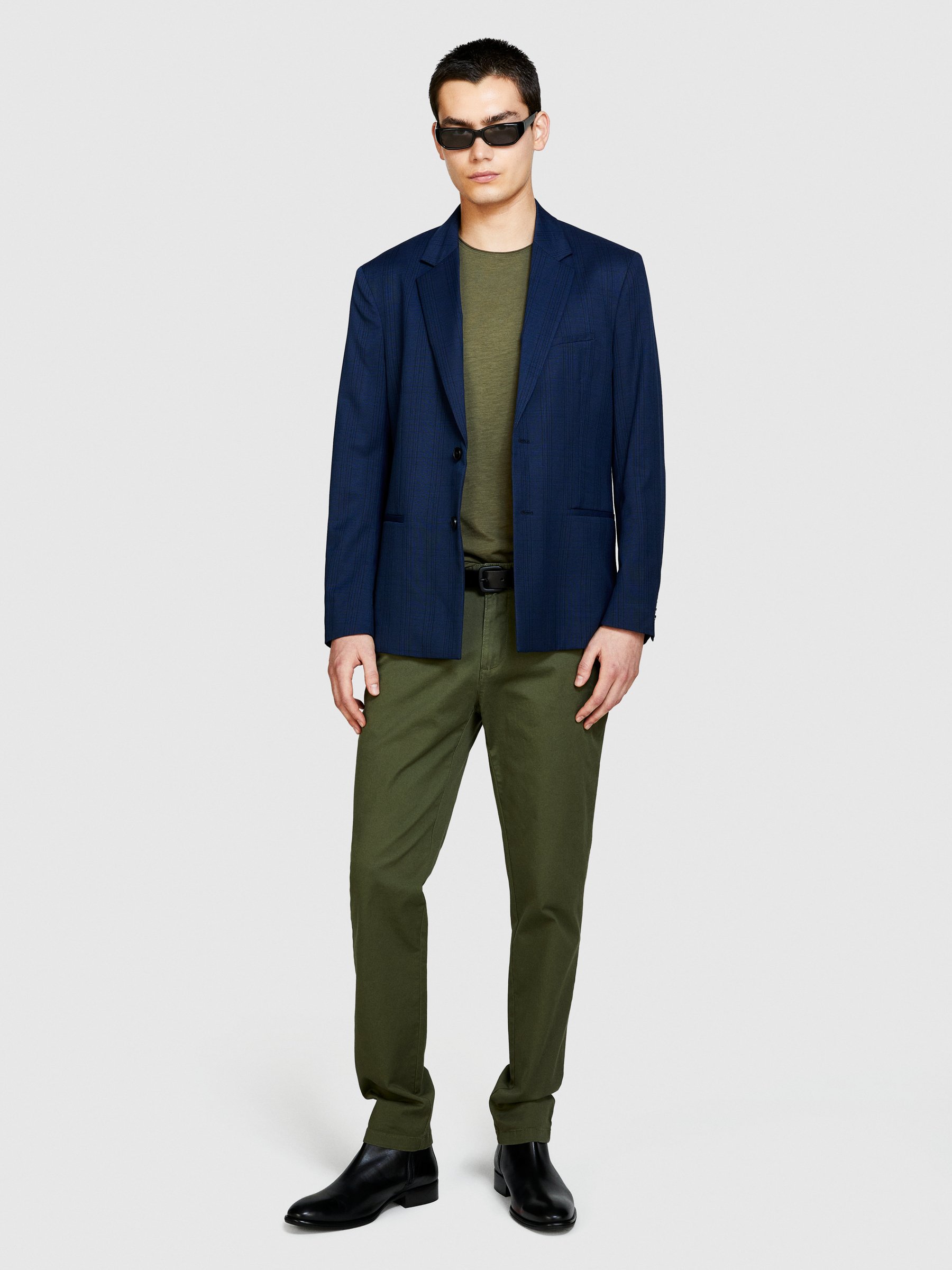 Sisley - Chino Coupe Slim, Homme, Kaki, Taille: 56