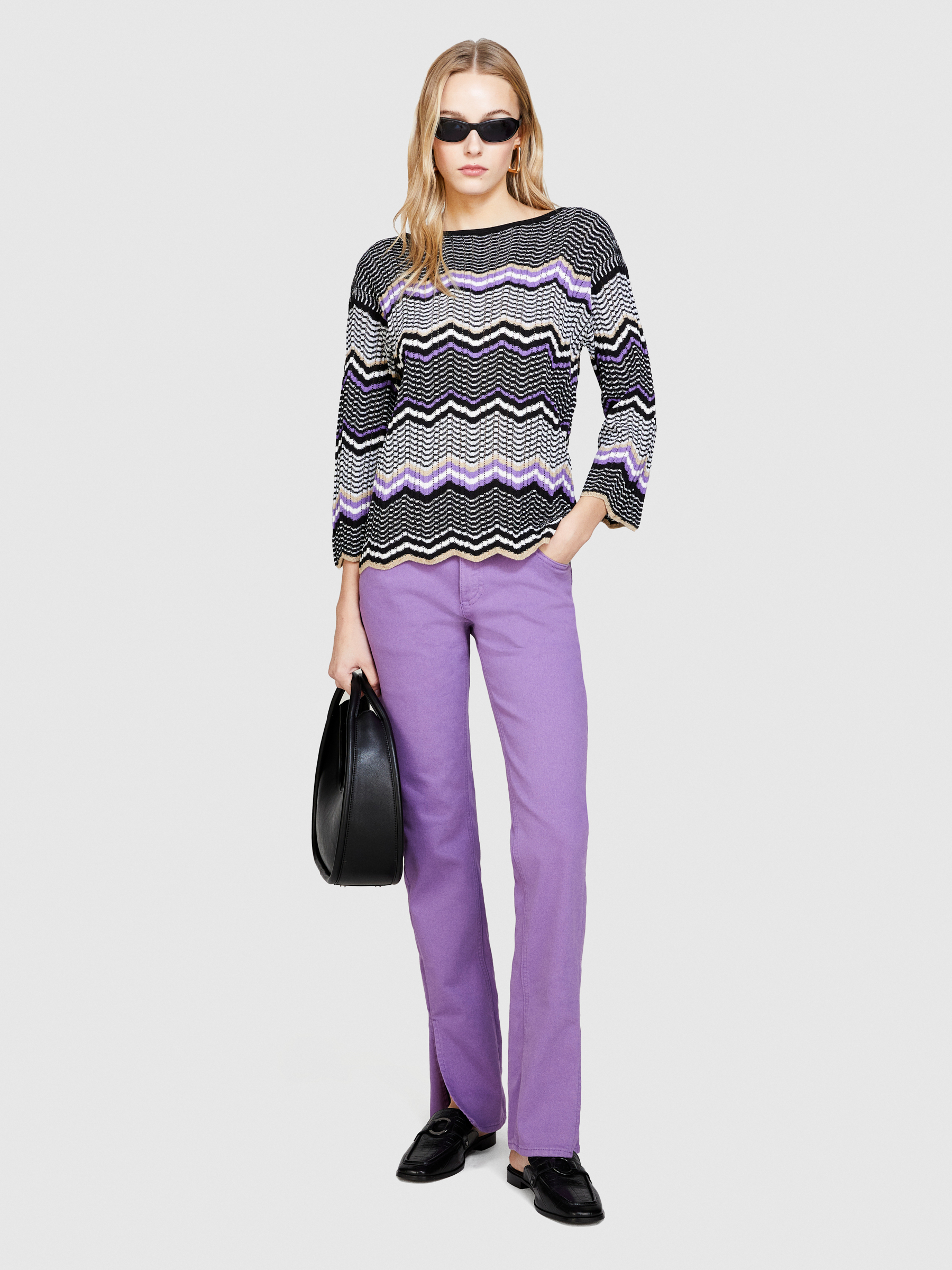 Sisley - Multicolor Sweater, Woman, Multi-color, Size: L