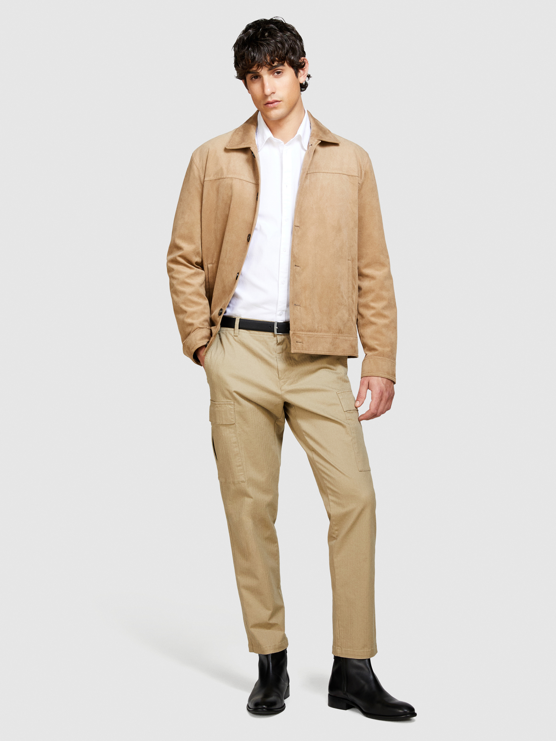 Sisley - Oxford Shirt, Man, White, Size: 45