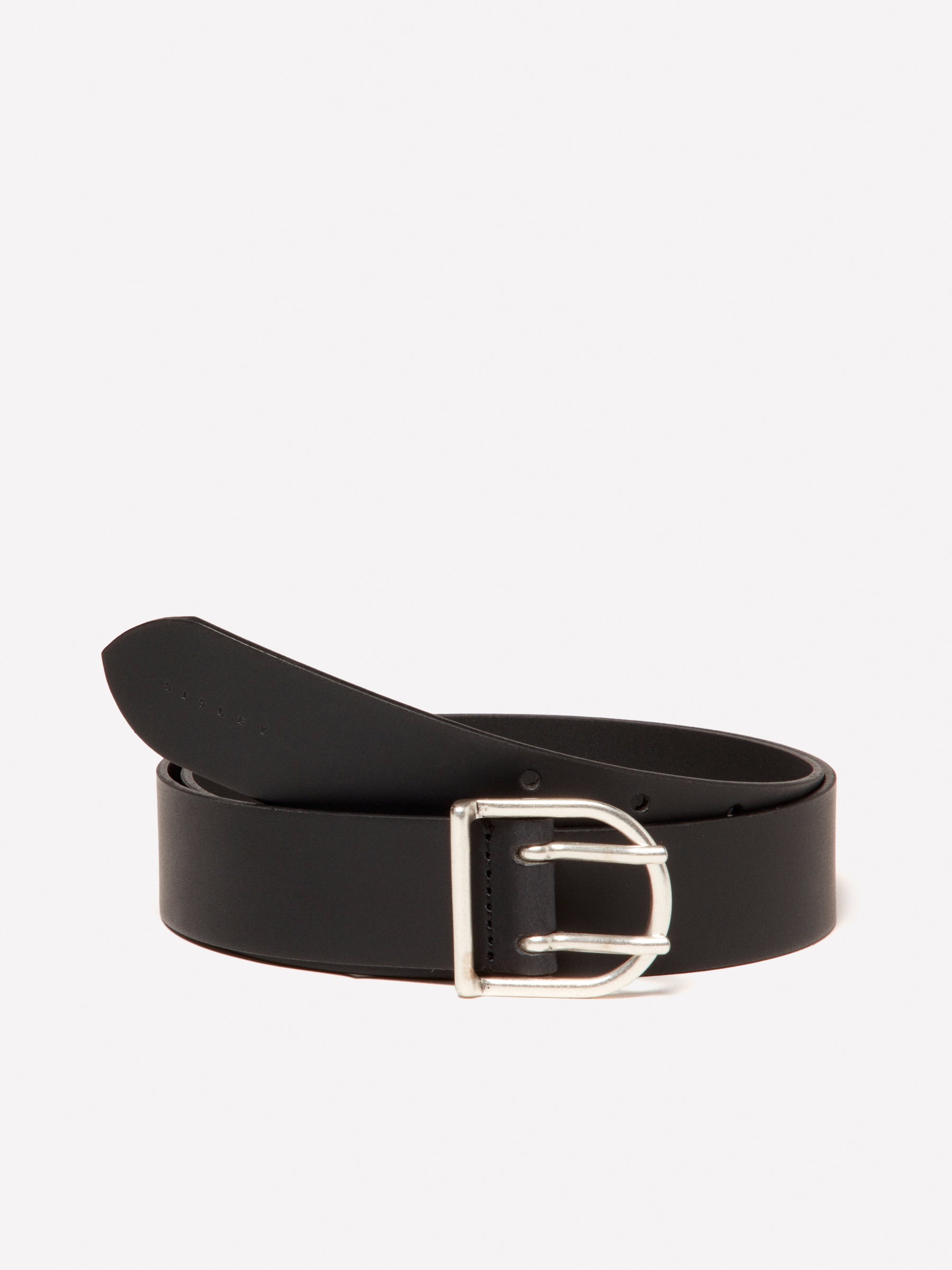 Sisley - 100% Leather Belt With Metal Buckle, Woman, Black, Size: XL