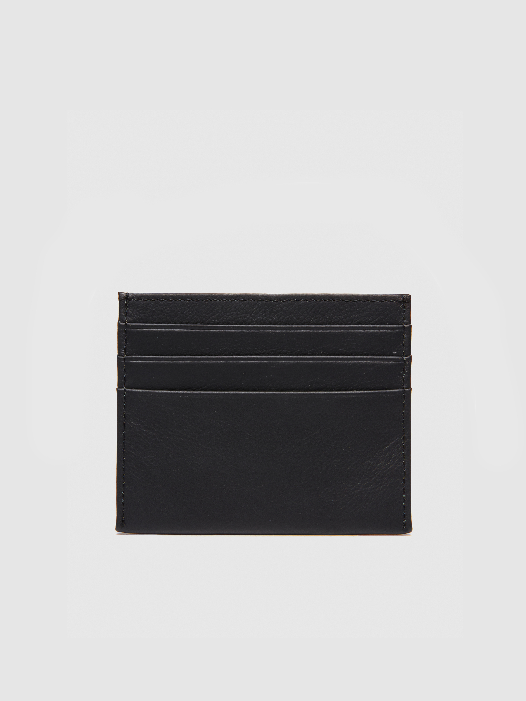 Sisley - Leather Card Holder, Man, Black, Size: ST